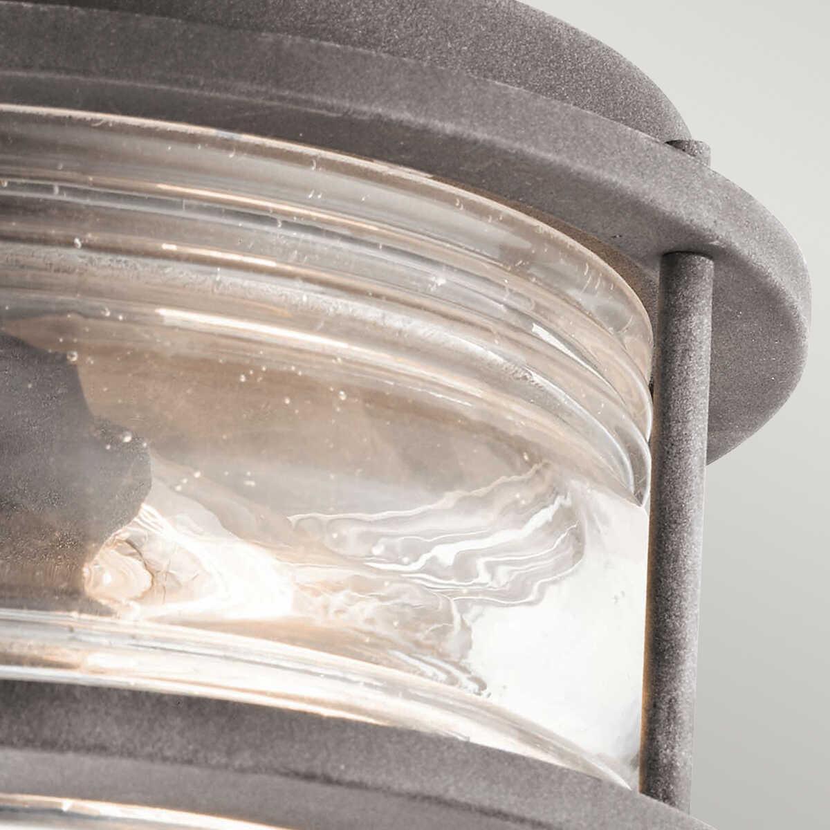 kichler ashland outdoor ceiling flush light Detailed Close Up