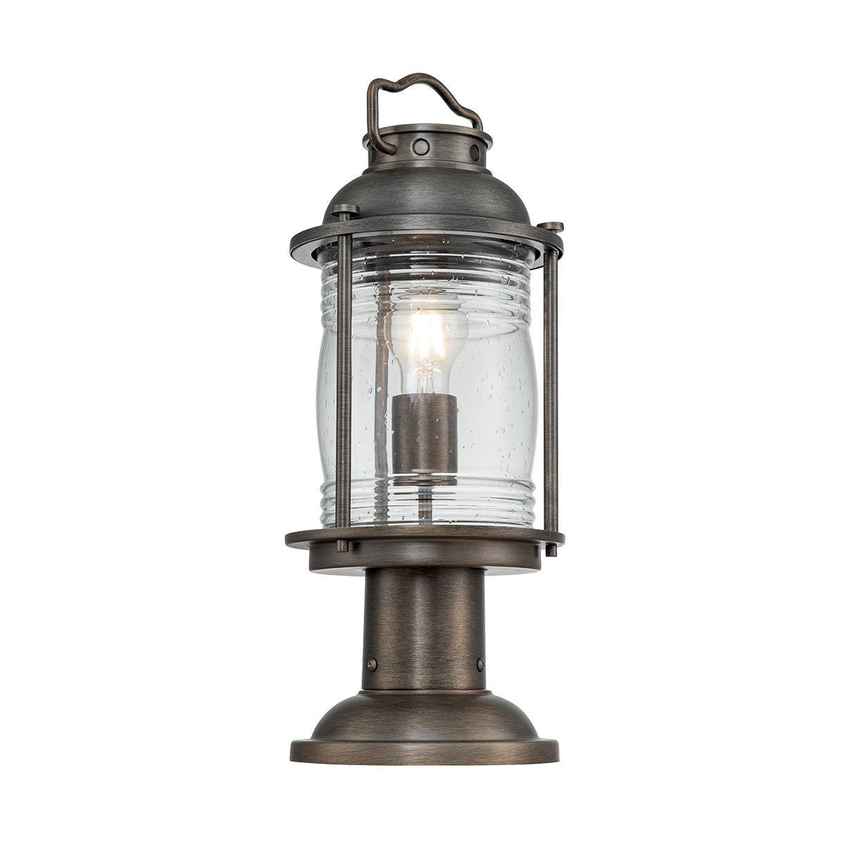 kichler ashland bay medium bronze outdoor pedestal lantern