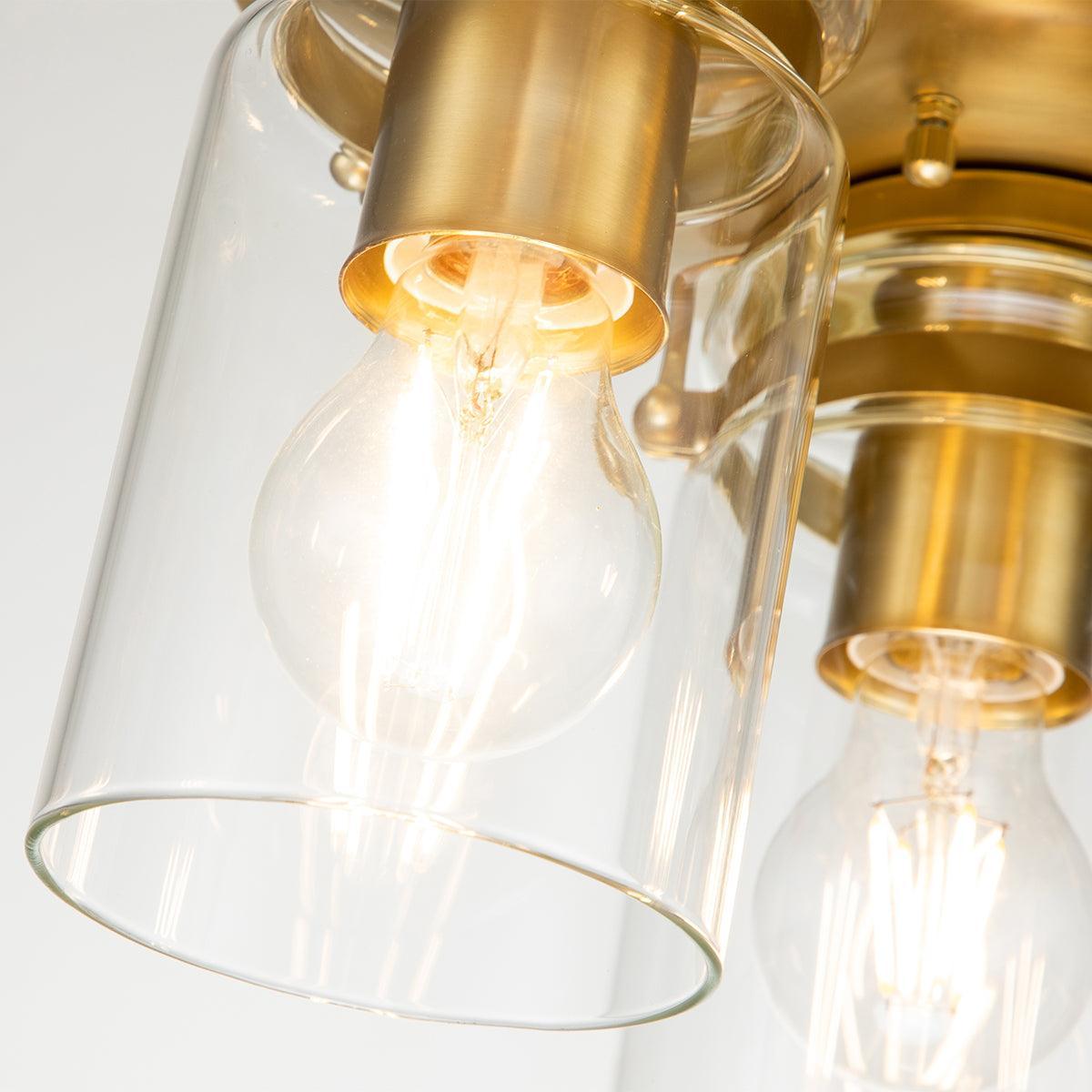 Kichler Brindley 3 Light Brass Flush Mount Hallway Image