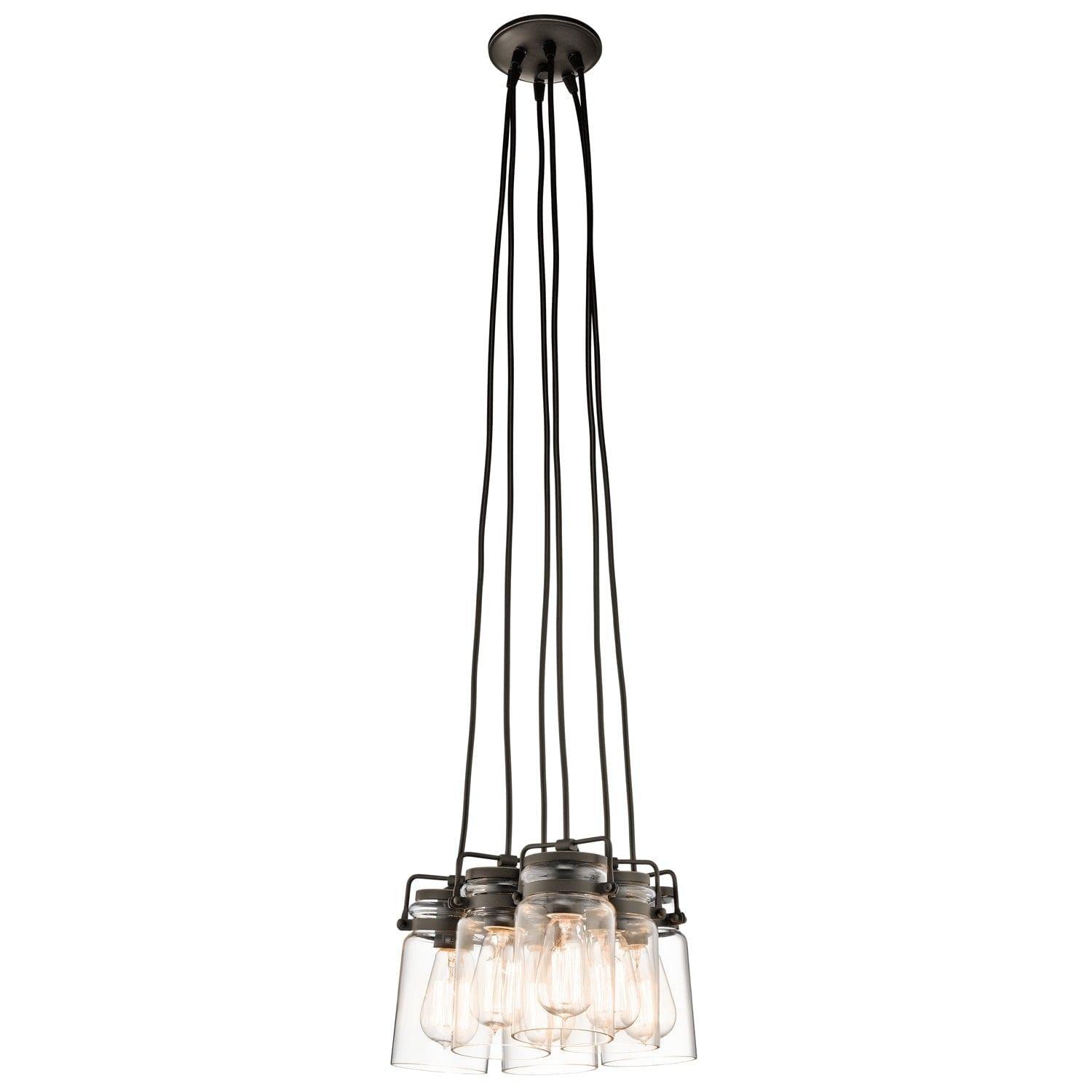 Kichler Brinley 6 Light Bronze Ceiling Pendant Light-Ceiling Pendant Lights-Elstead Lighting-1-Tiffany Lighting Direct