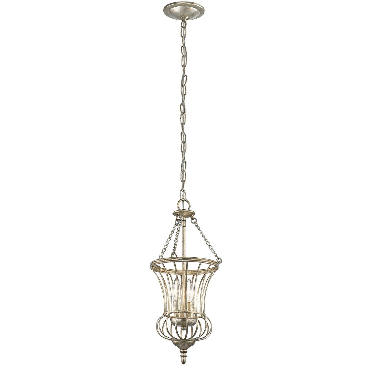 Kichler Calla 2 light Small Gold Pendant Ceiling Light-Ceiling Pendant Lights-Elstead Lighting-1-Tiffany Lighting Direct