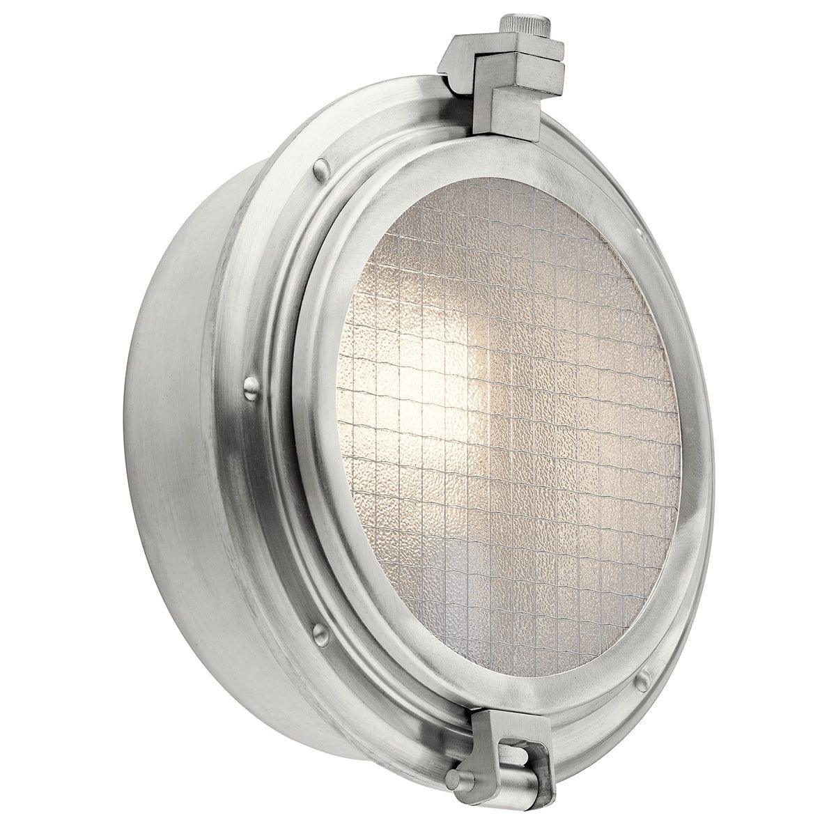 kichler clearpoint 1 lt outdoor wall light brushed aluminium