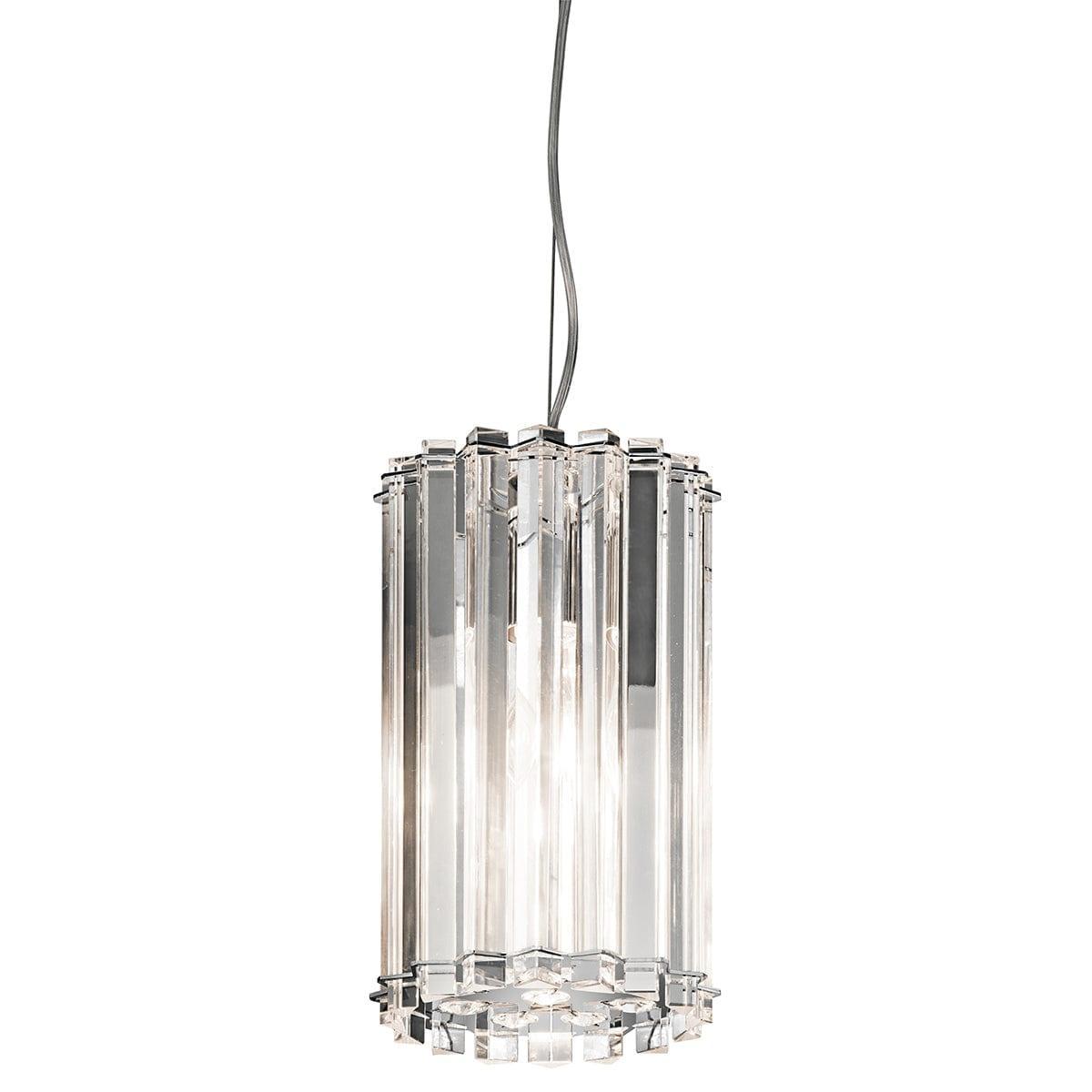 kichler crystal skye 2 light mini pendant chrome bathroom light