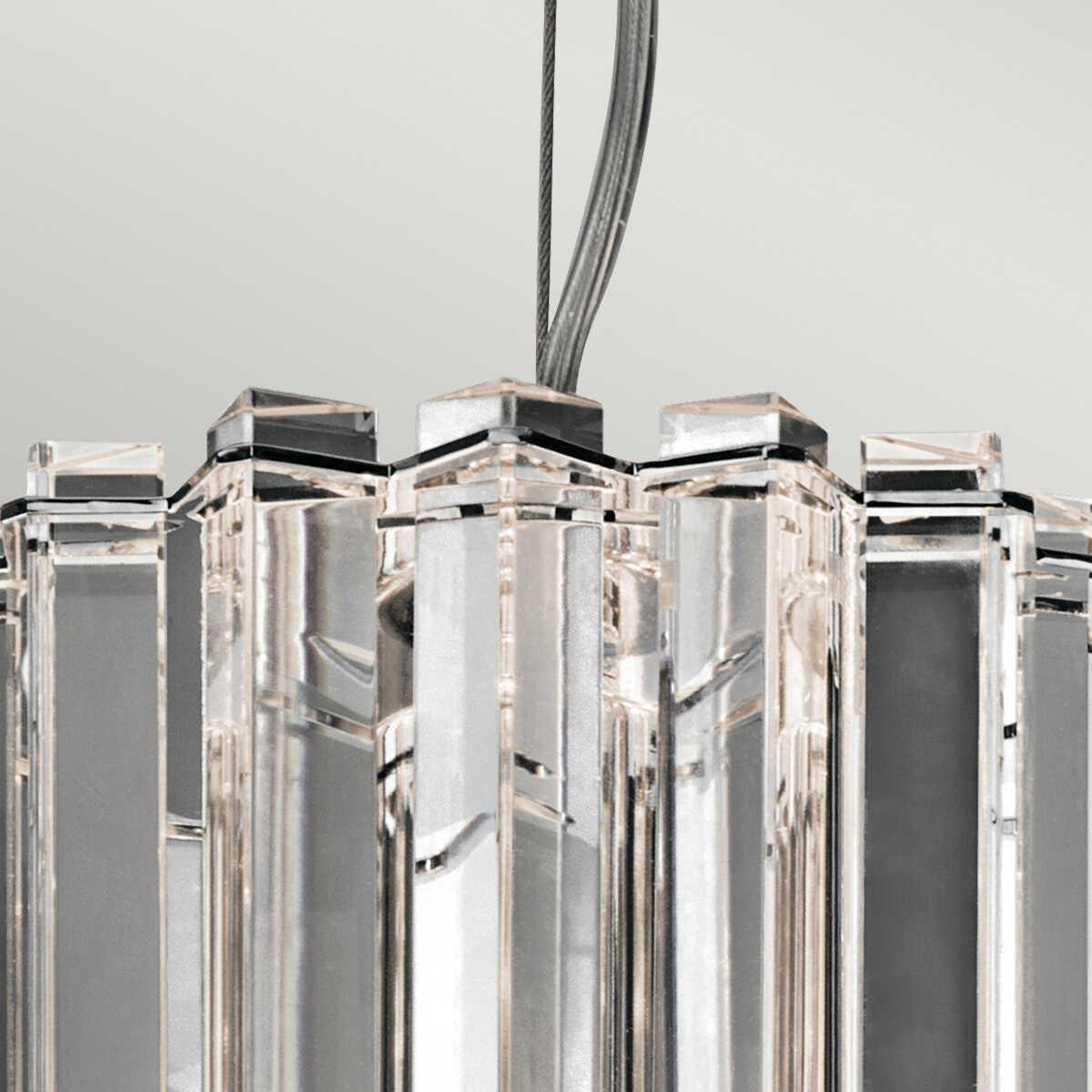 kichler crystal skye 2 light mini pendant chrome bathroom light Detailed Close Up