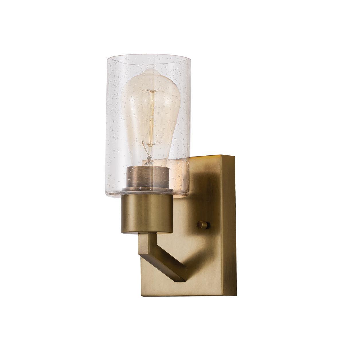 Kichler Deryn 1 Light Brass Wall Light Living Room Close Up