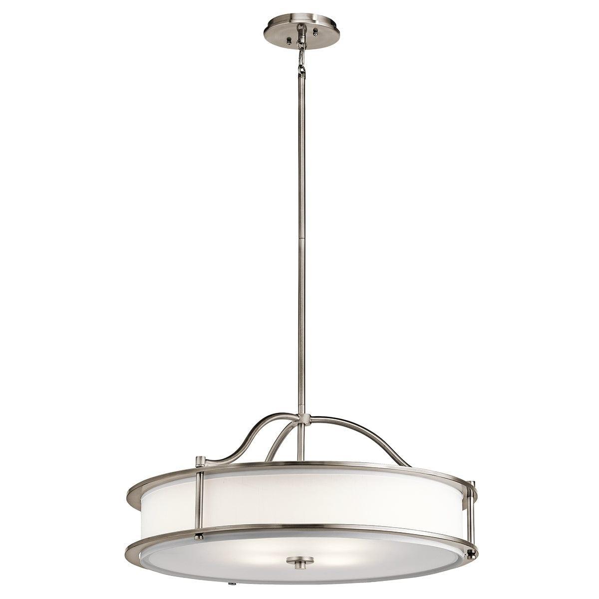 Kichler Emory 4 Light Pewter Semi Flush Chandelier Light-Ceiling Pendant Lights-Elstead Lighting-1-Tiffany Lighting Direct
