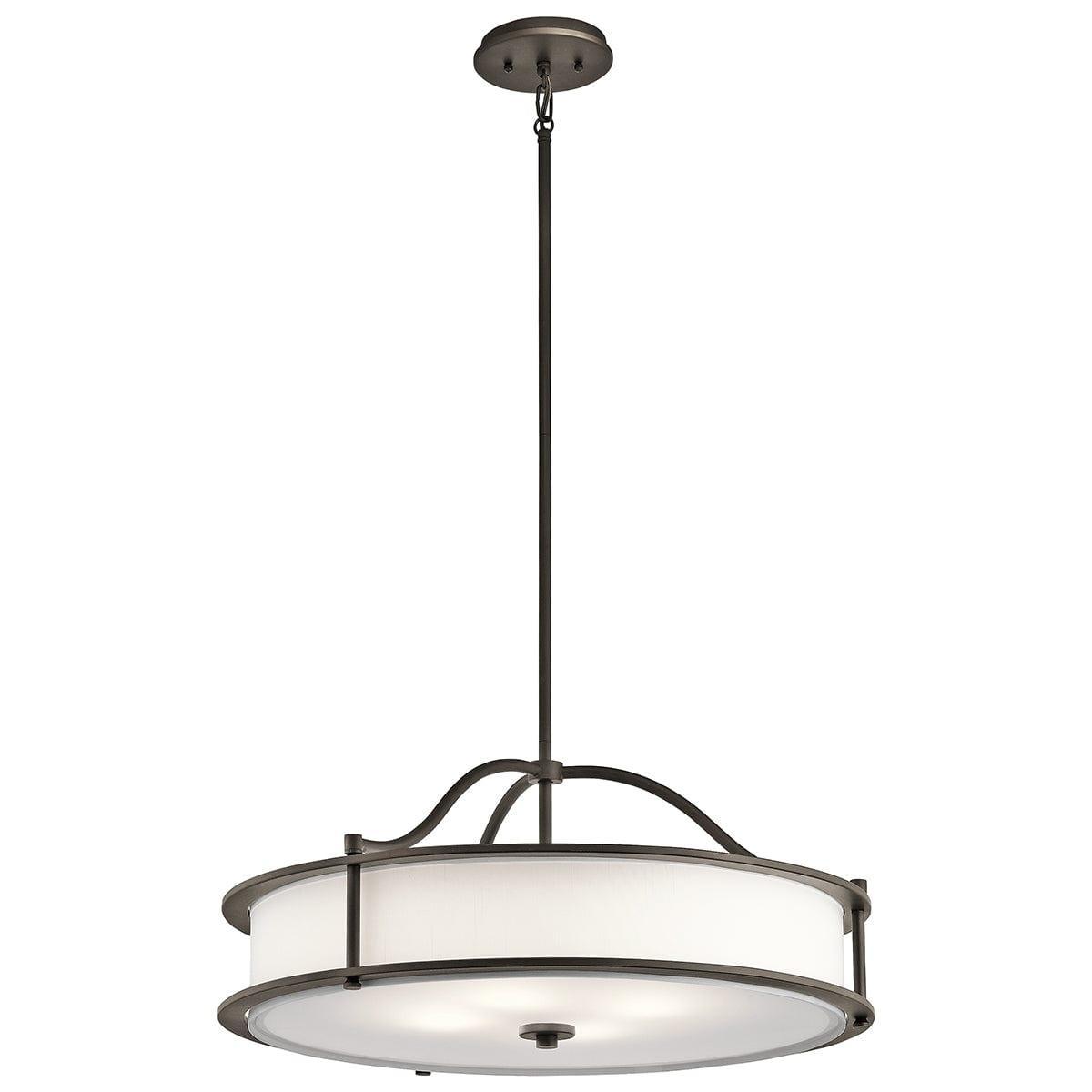 Kichler Emory 4 Light Bronze Semi Flush Chandelier-Ceiling Pendant Lights-Elstead Lighting-1-Tiffany Lighting Direct