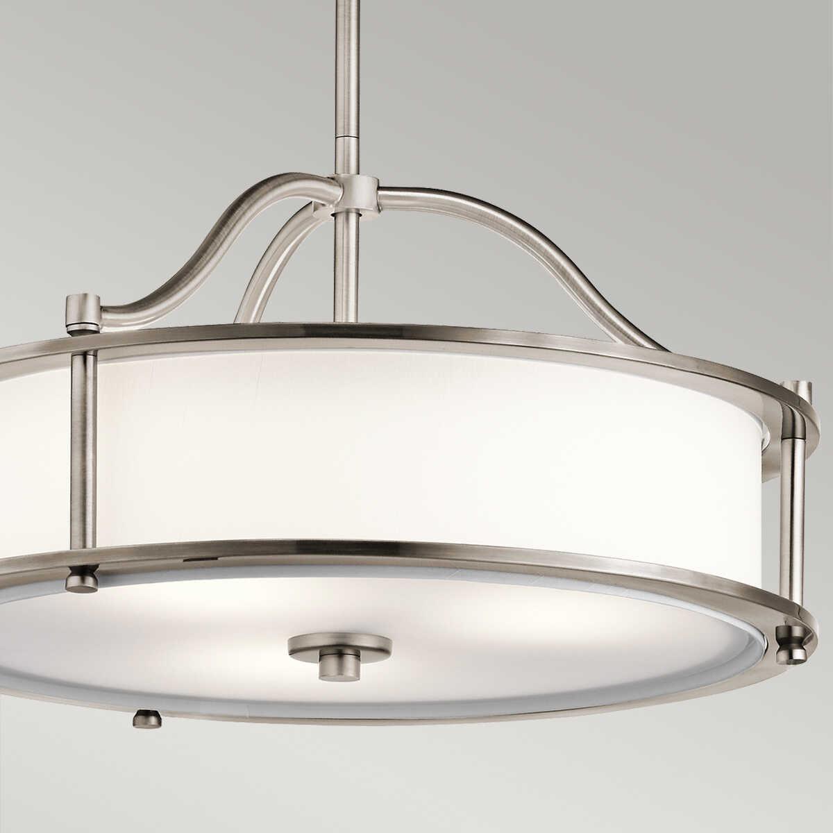 Kichler Emory 3 Light Pewter Semi Flush Pendant Light-Ceiling Pendant Lights-Elstead Lighting-6-Tiffany Lighting Direct