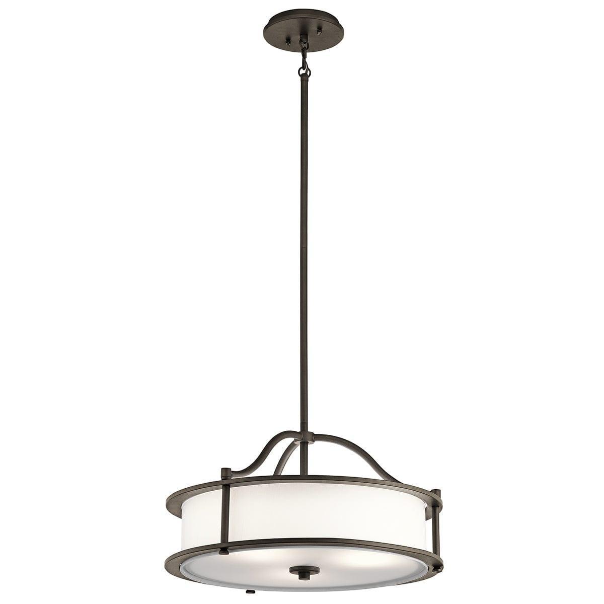 Kichler Emory 3 Light Bronze Semi Flush Pendant Ceiling Light-Ceiling Pendant Lights-Elstead Lighting-1-Tiffany Lighting Direct