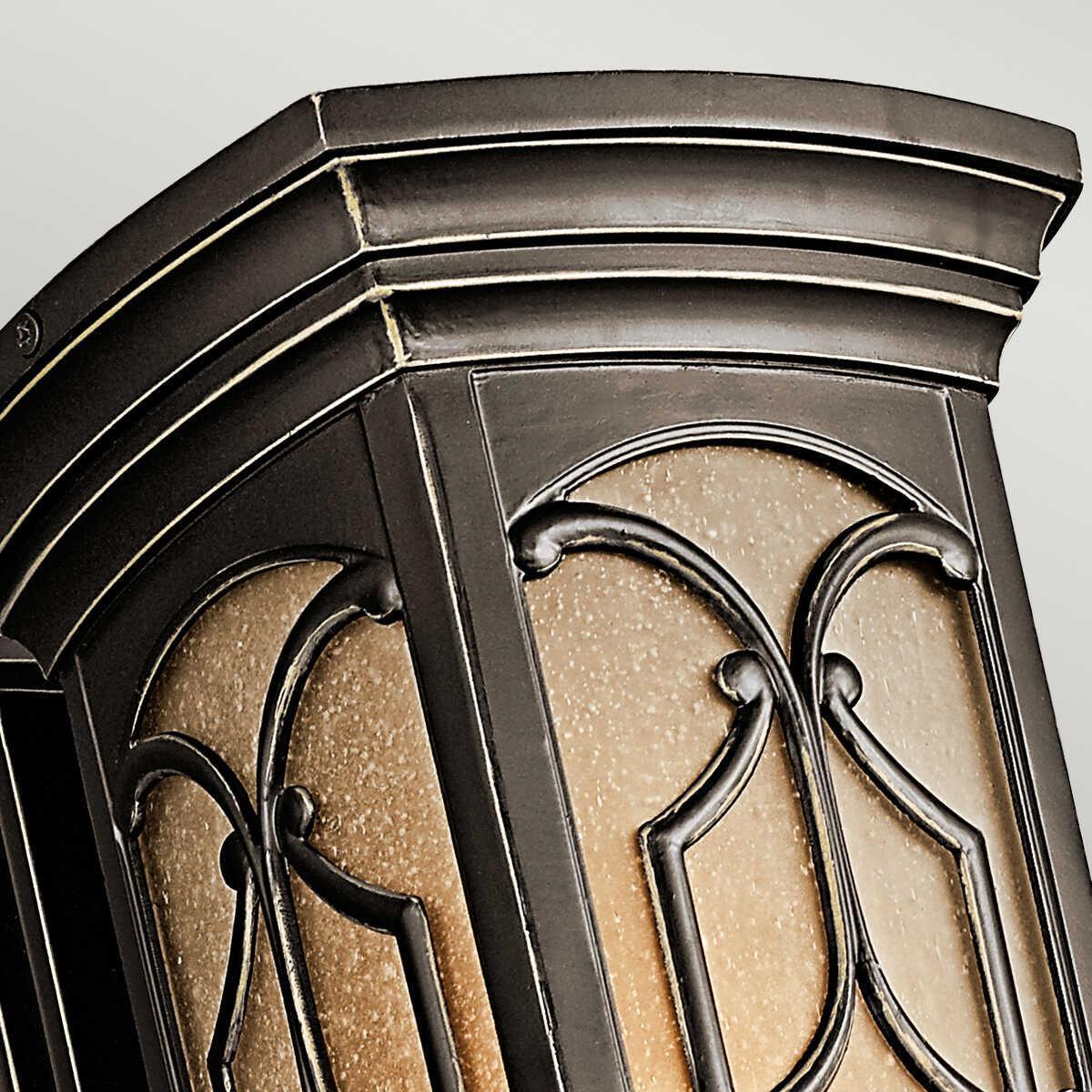 Elstead Franceasi Olde Bronze Finish Medium Outdoor Wall Close up image