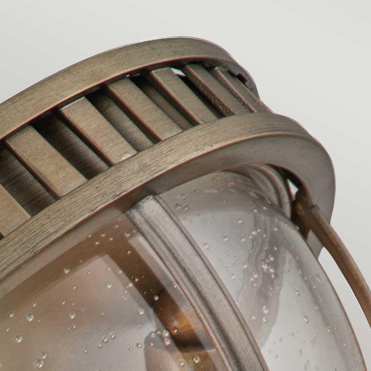 Kichler Halleron 3 Light Bronze Outdoor Ceiling Flush Hallway Image