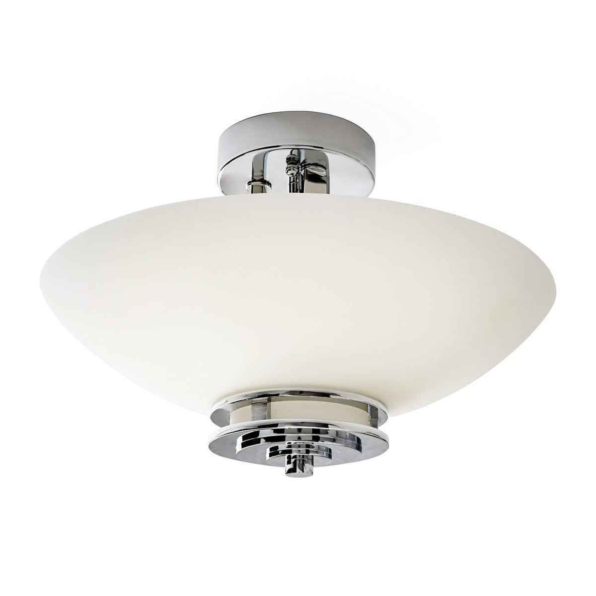 kichler hendrik 3 light semi flush chrome bathroom ceiling light