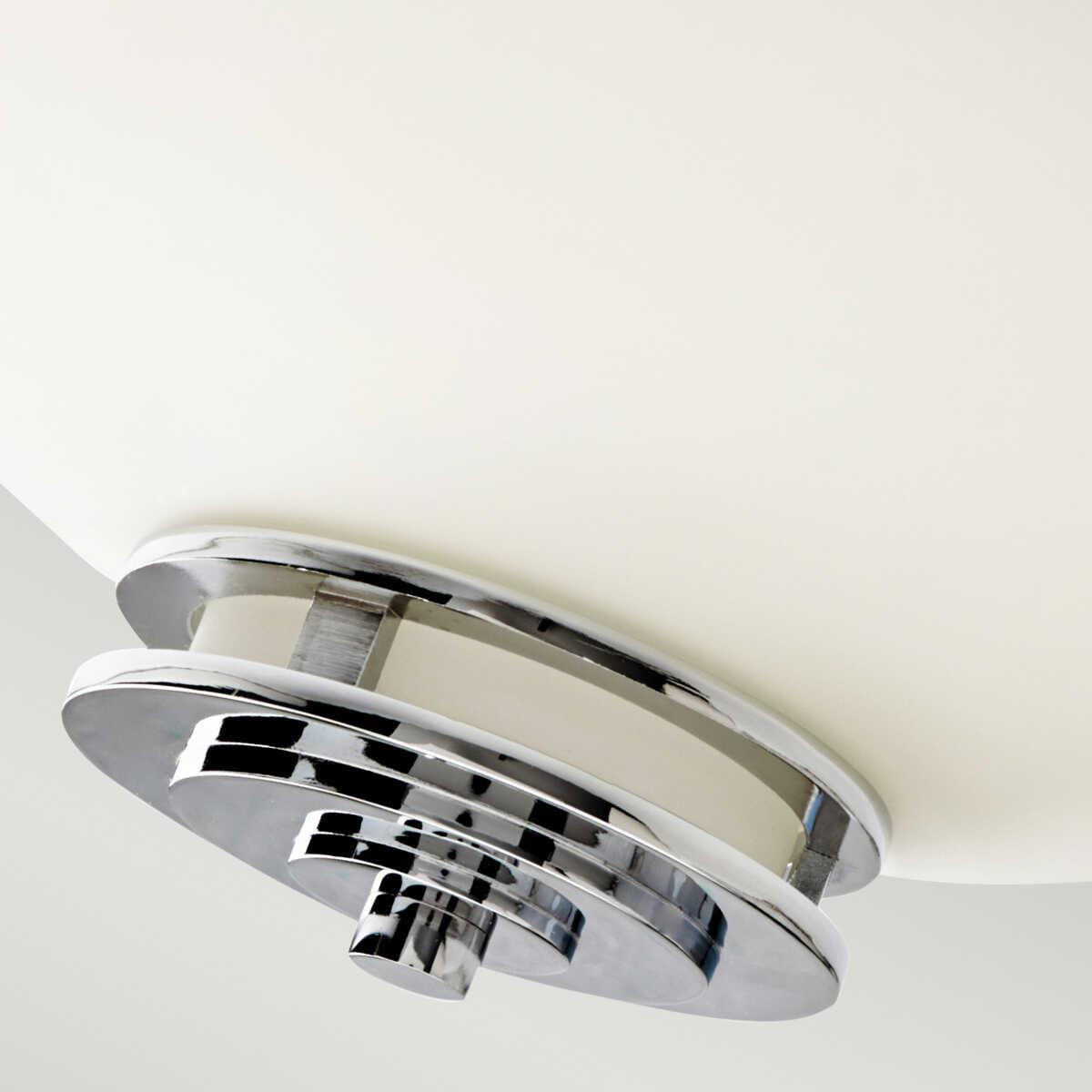 kichler hendrik 3 light semi flush chrome bathroom ceiling light Close Up LED Bulb