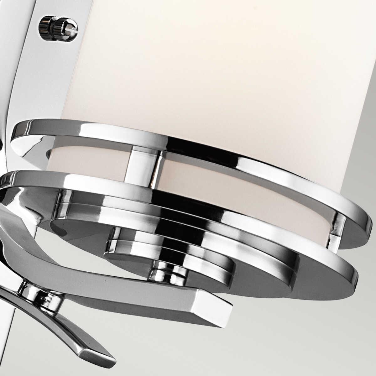 kichler hendrik 1 light polished chrome bathroom wall light Detailed Close Up