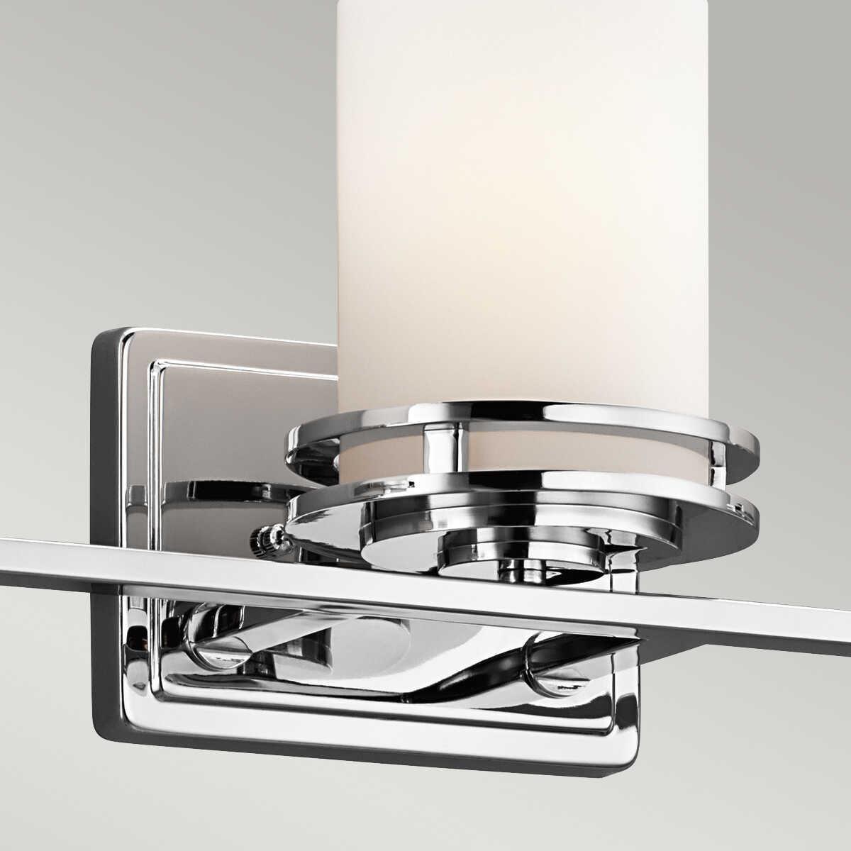 kichler hendrik 3 light polished chrome bathroom wall light Close Up