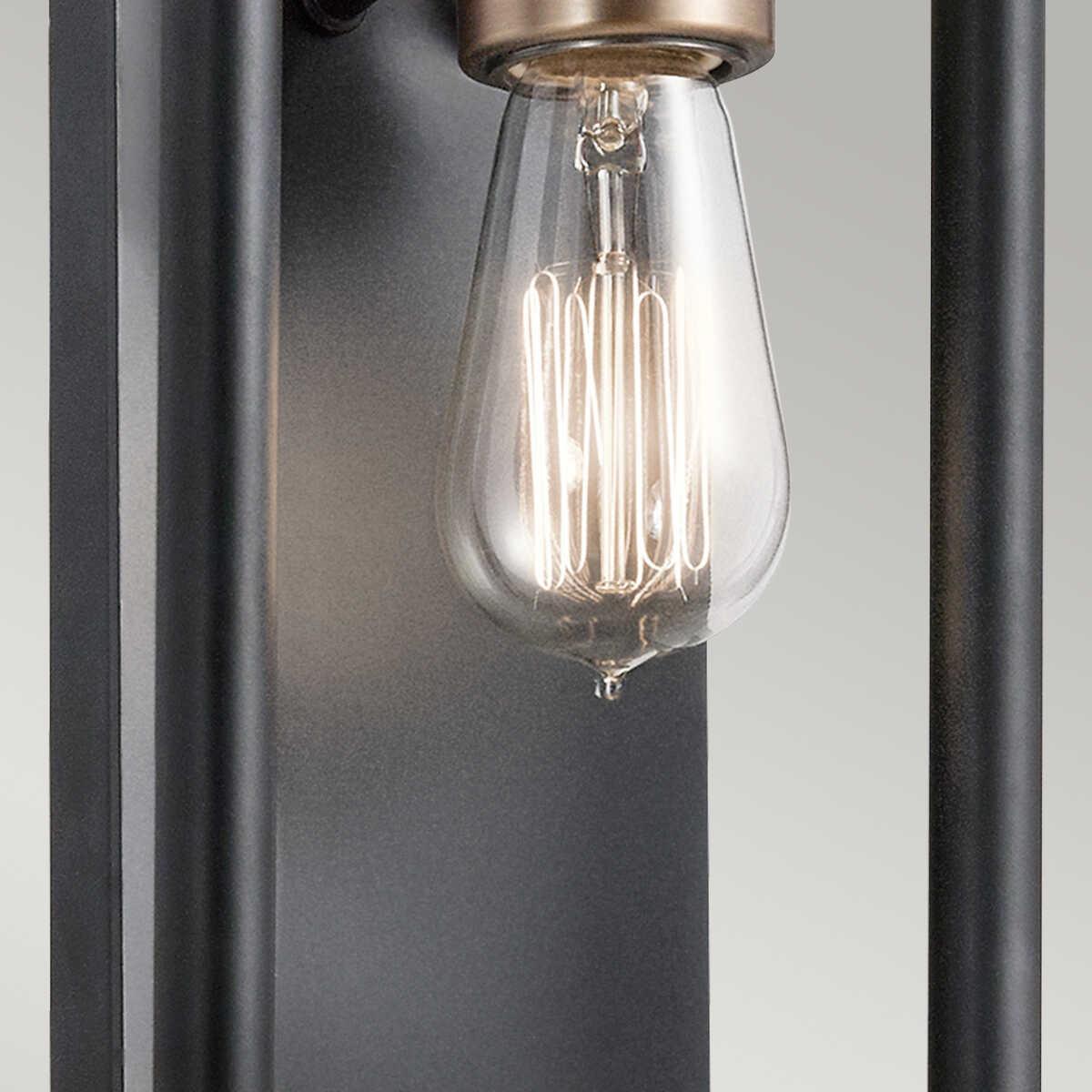 Kichler Imahn 1 Light Black & Brass Wall Light KL-IMAHN1,Elstead Lighting, exterior wide