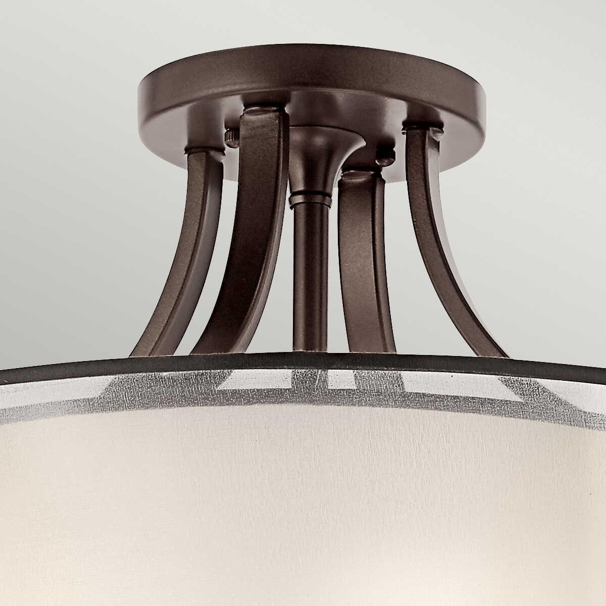 Kichler Lacey 4 Light Semi-Flush Bronze Ceiling Light Living room close up