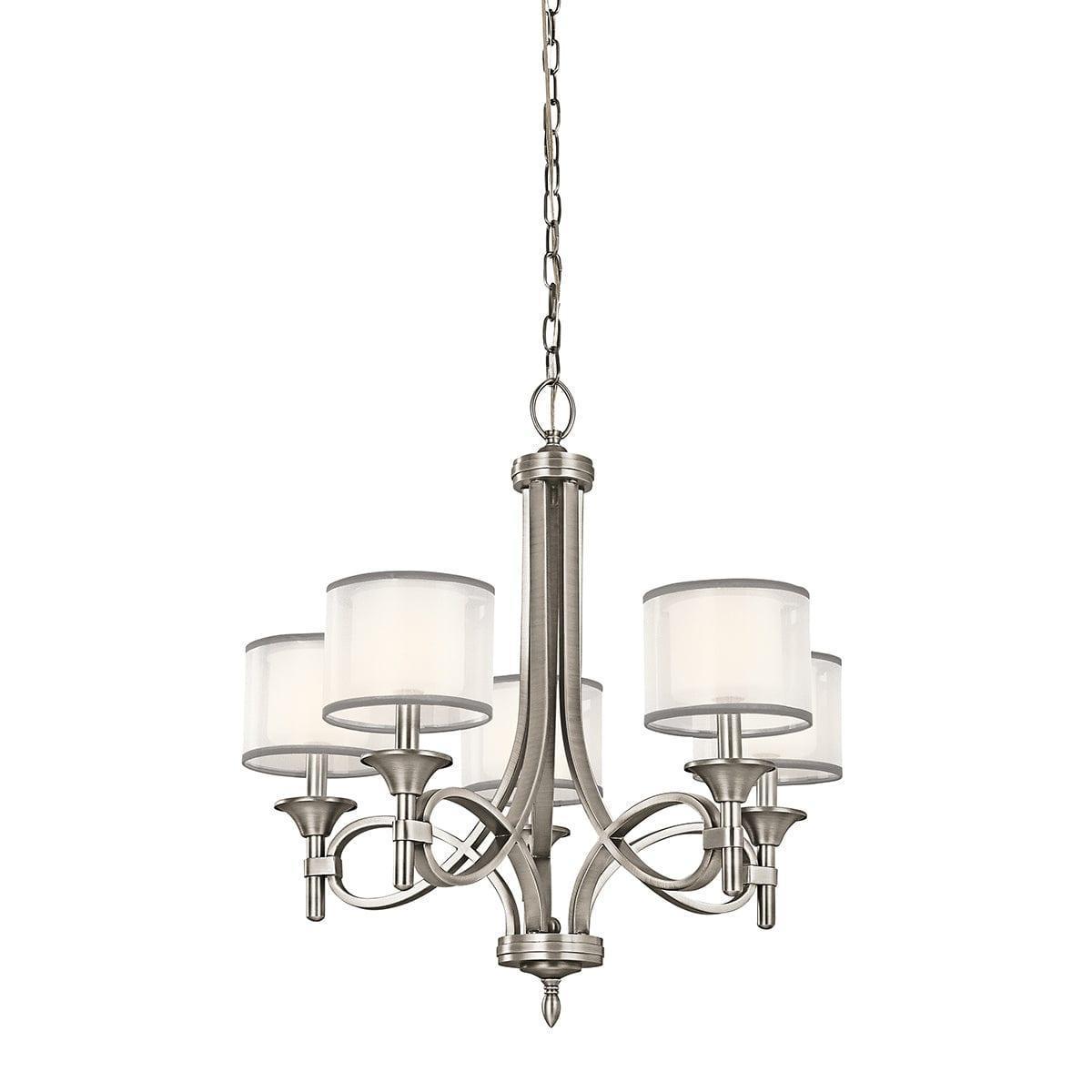 Kichler Lacey 5 Light Chandelier - Antique Pewter-Elstead Lighting-1-Tiffany Lighting Direct