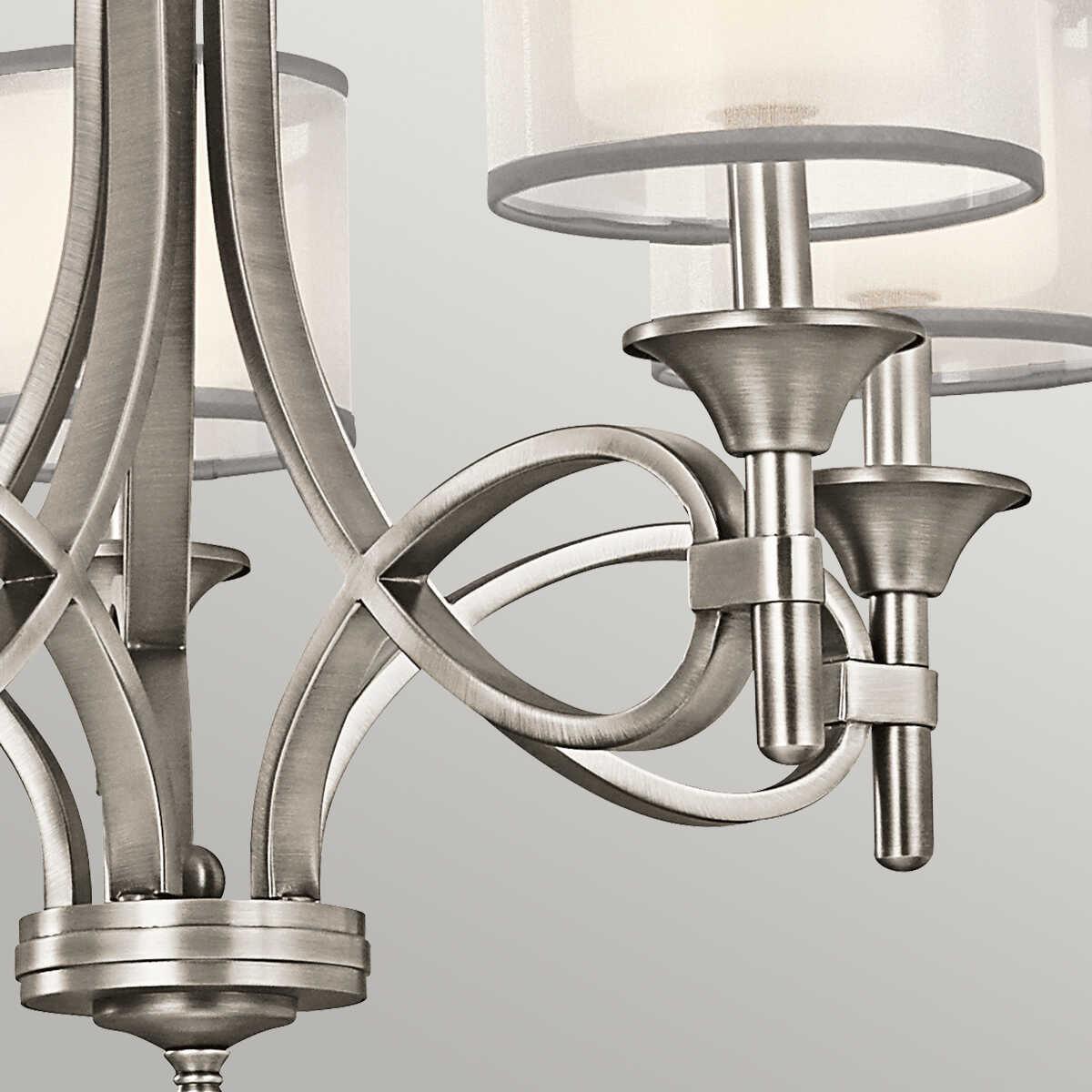 Kichler Lacey 5 Light Chandelier - Antique Pewter-Elstead Lighting-7-Tiffany Lighting Direct