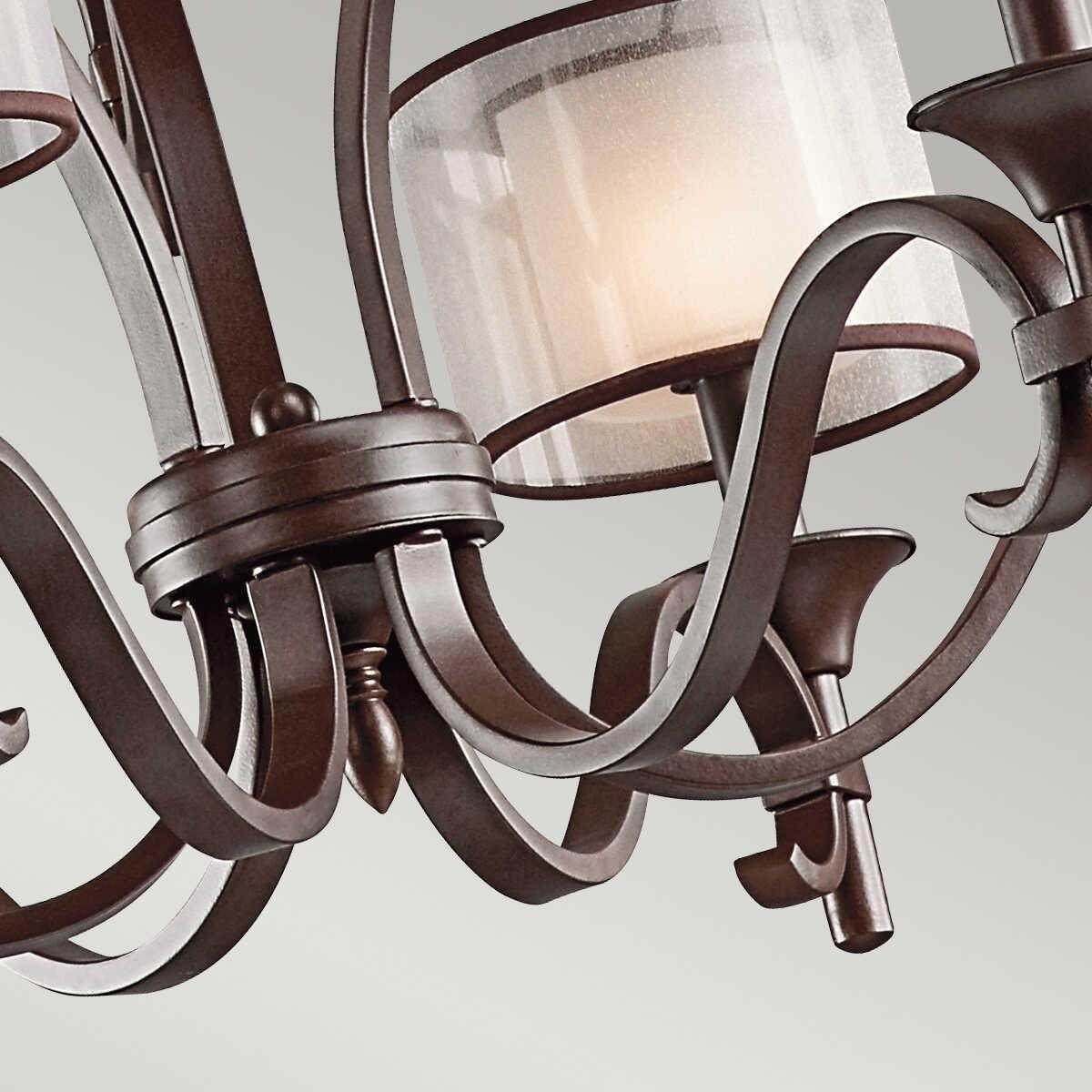 Kichler Lacey Mission Bronze Finish 9 Light Chandelier-Elstead Lighting-5-Tiffany Lighting Direct