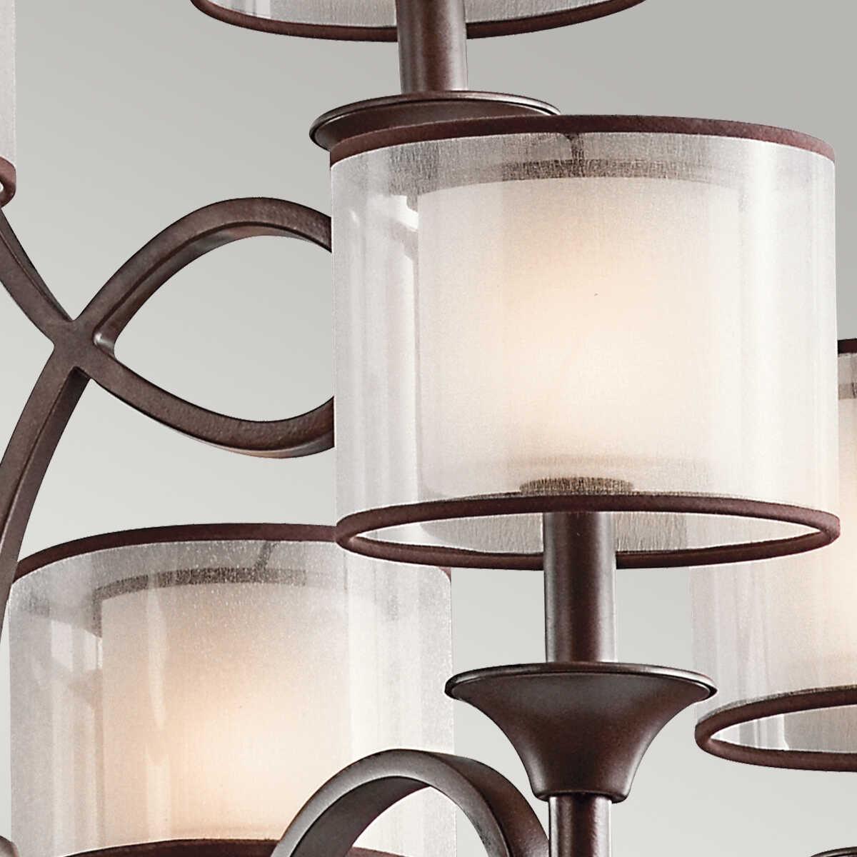Kichler Lacey Mission Bronze Finish 9 Light Chandelier-Elstead Lighting-7-Tiffany Lighting Direct