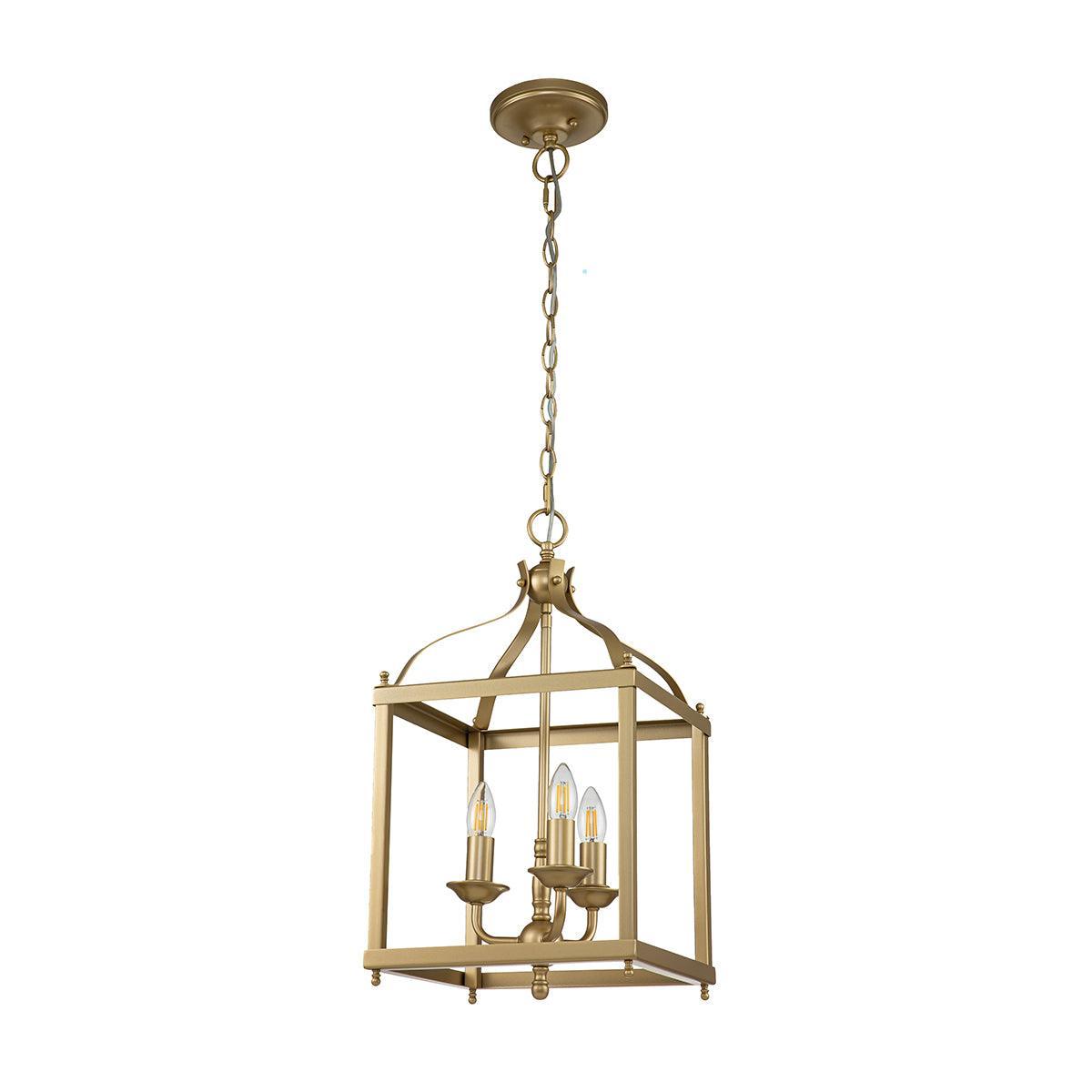 Kichler Larkin 3 Light Brass Medium Pendant-Ceiling Pendant Lights-Elstead Lighting-5-Tiffany Lighting Direct