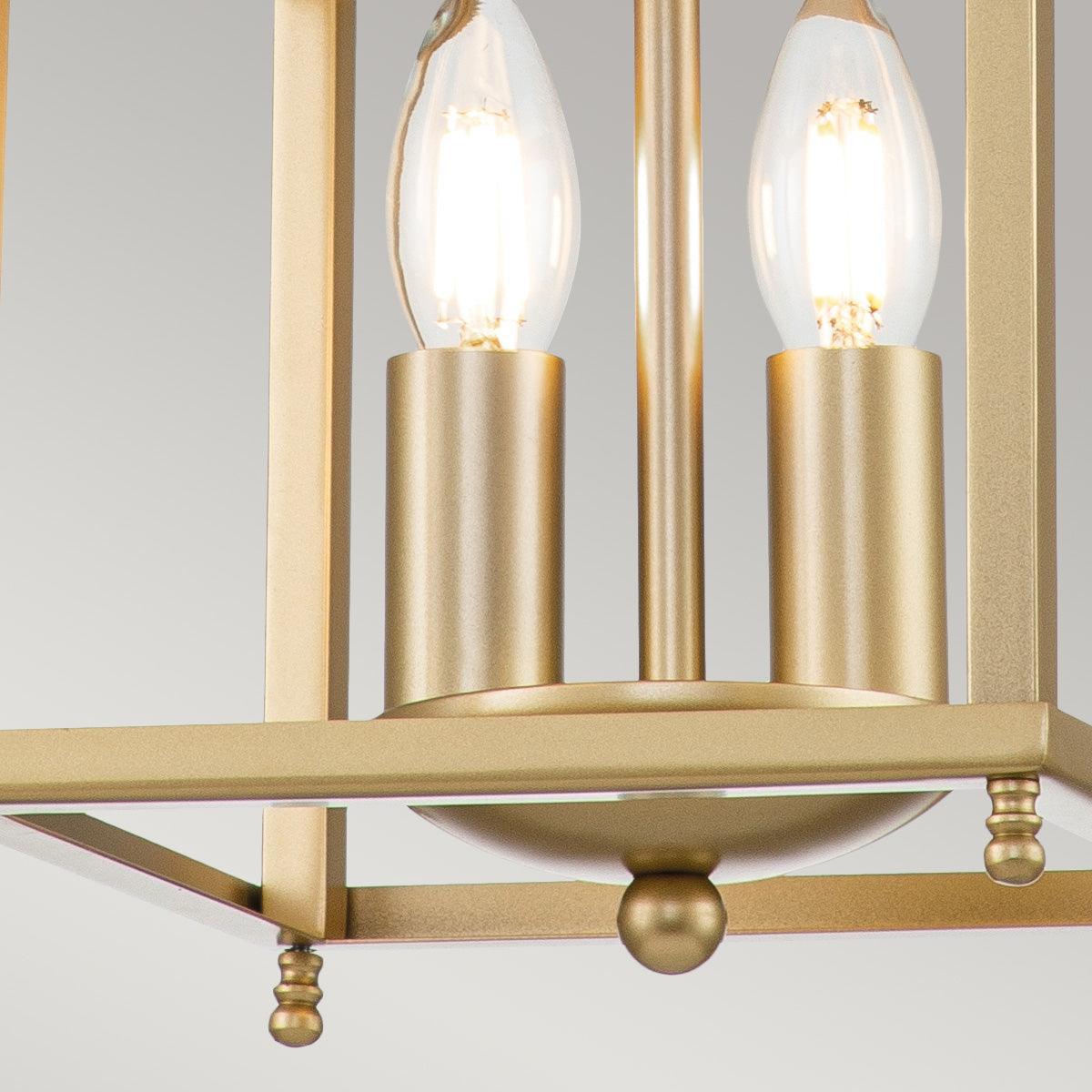 Kichler Larkin 2 Light Brass Small Ceiling Pendant-Ceiling Pendant Lights-Elstead Lighting-2-Tiffany Lighting Direct