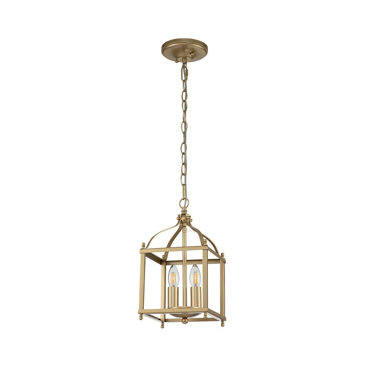Kichler Larkin 2 Light Brass Small Ceiling Pendant-Ceiling Pendant Lights-Elstead Lighting-5-Tiffany Lighting Direct