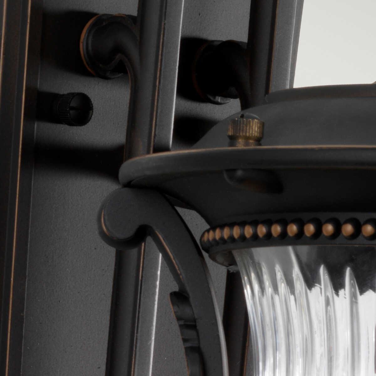 Elstead Luverne Rubbed Bronze Finish Medium Outdoor Wall Fitting Close up