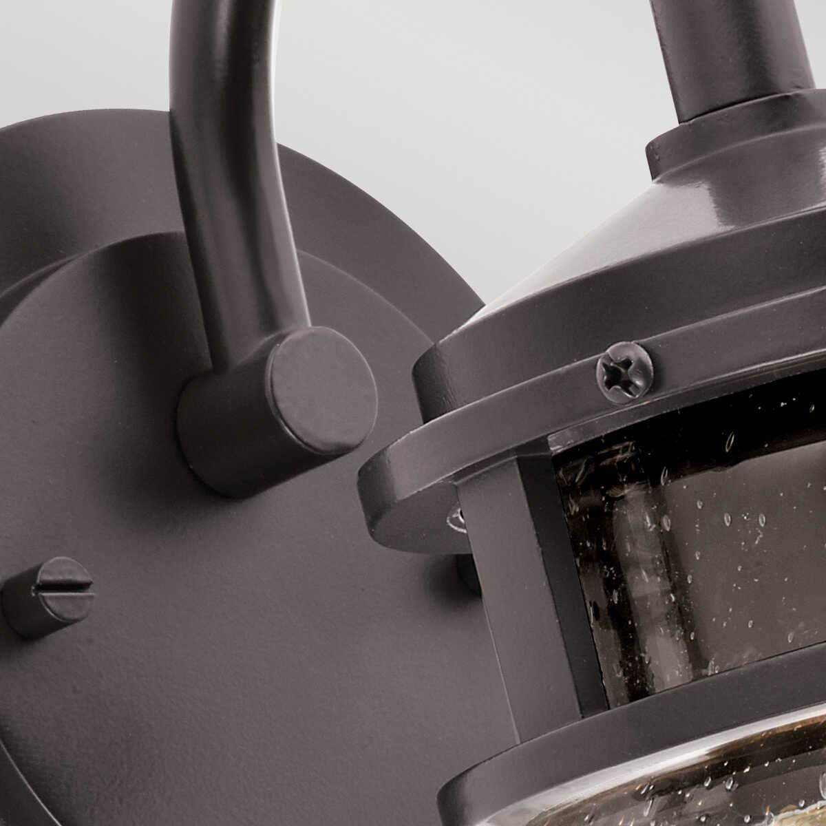 Elstead Lyndon Architectural Bronze Finish Small Outdoor Wall Close up image