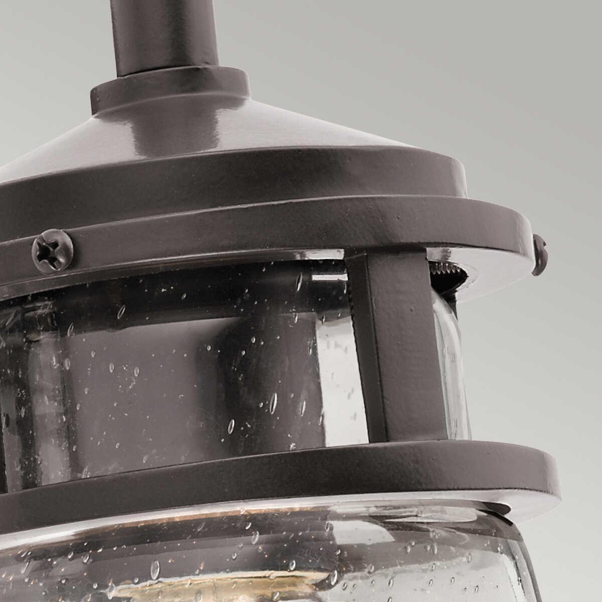 Elstead Lyndon Architectural Bronze Finish Small Outdoor Wall Fitting Close up