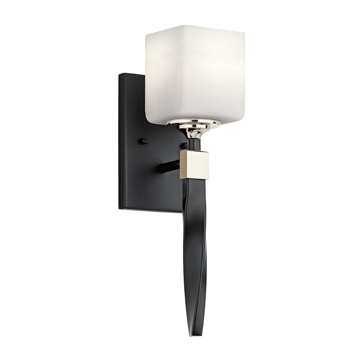 kichler marette 1 light black bathroom wall light