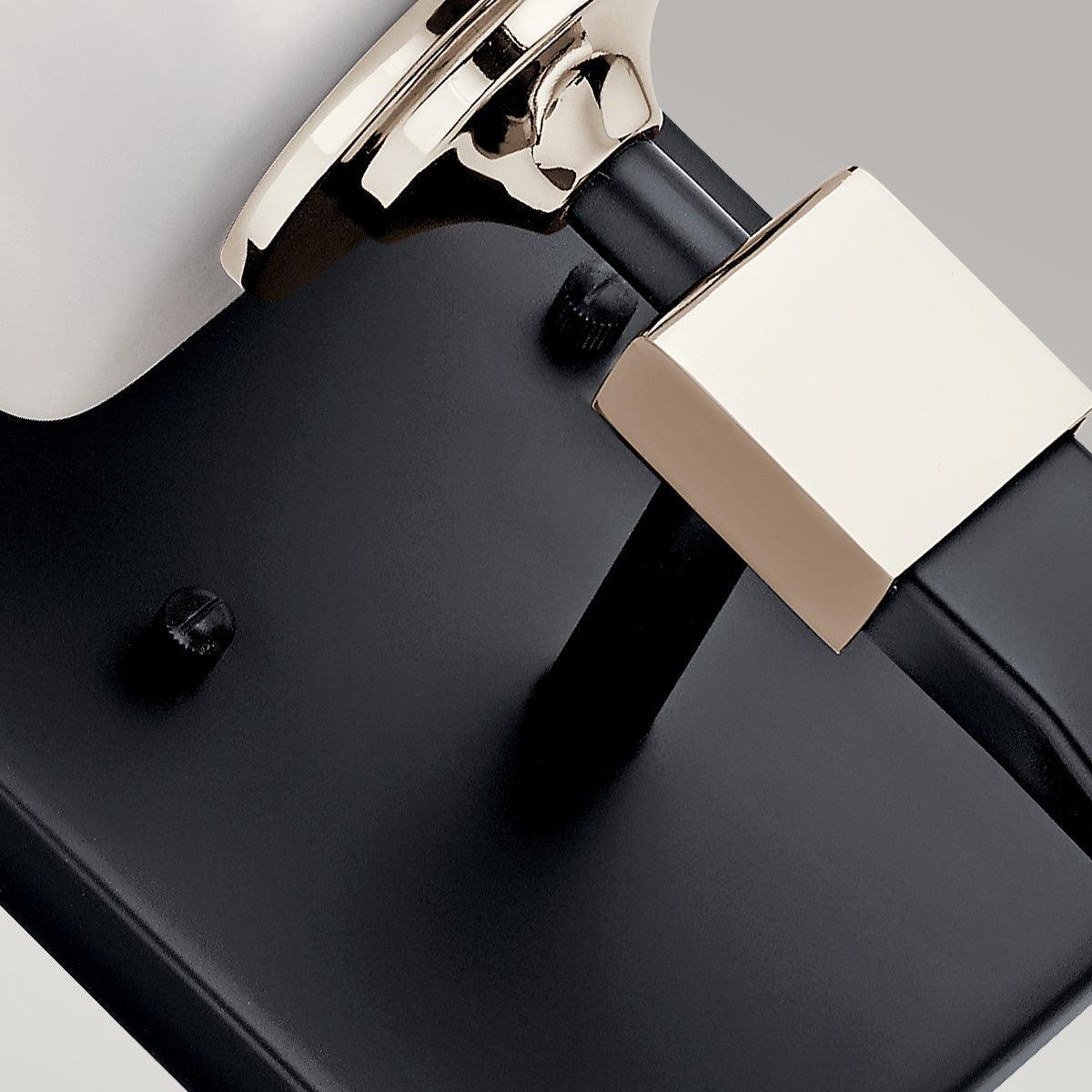 kichler marette 1 light black bathroom wall light Close Up