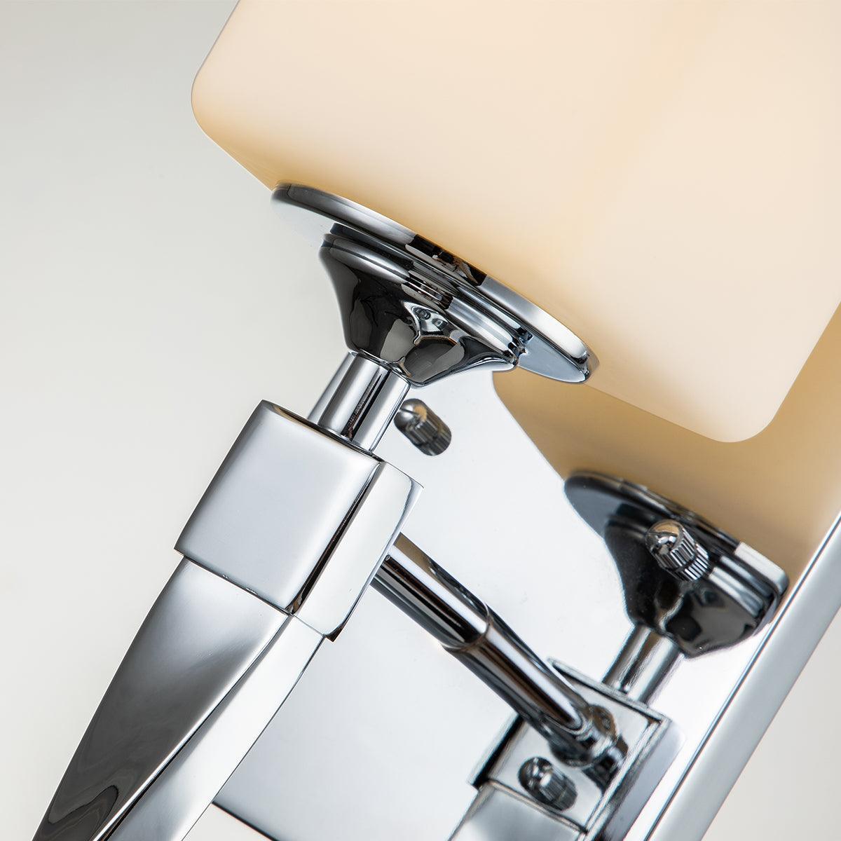 kichler marette 1 light chrome bathroom wall light Detailed Close Up