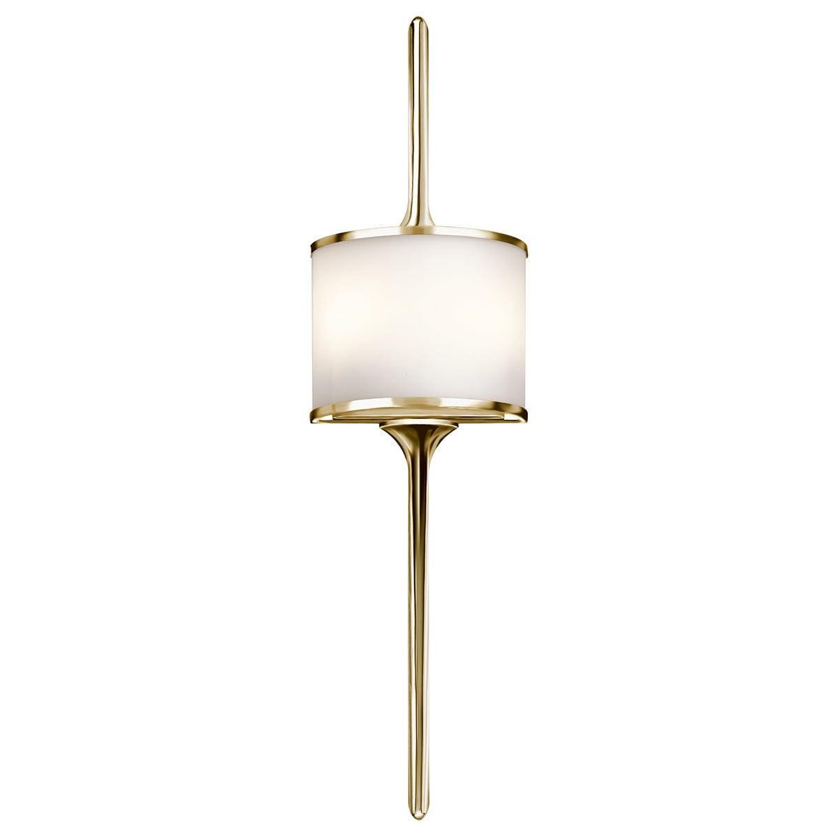 Kichler Mona 2 Light Polished Brass Bathroom Wall Light 1