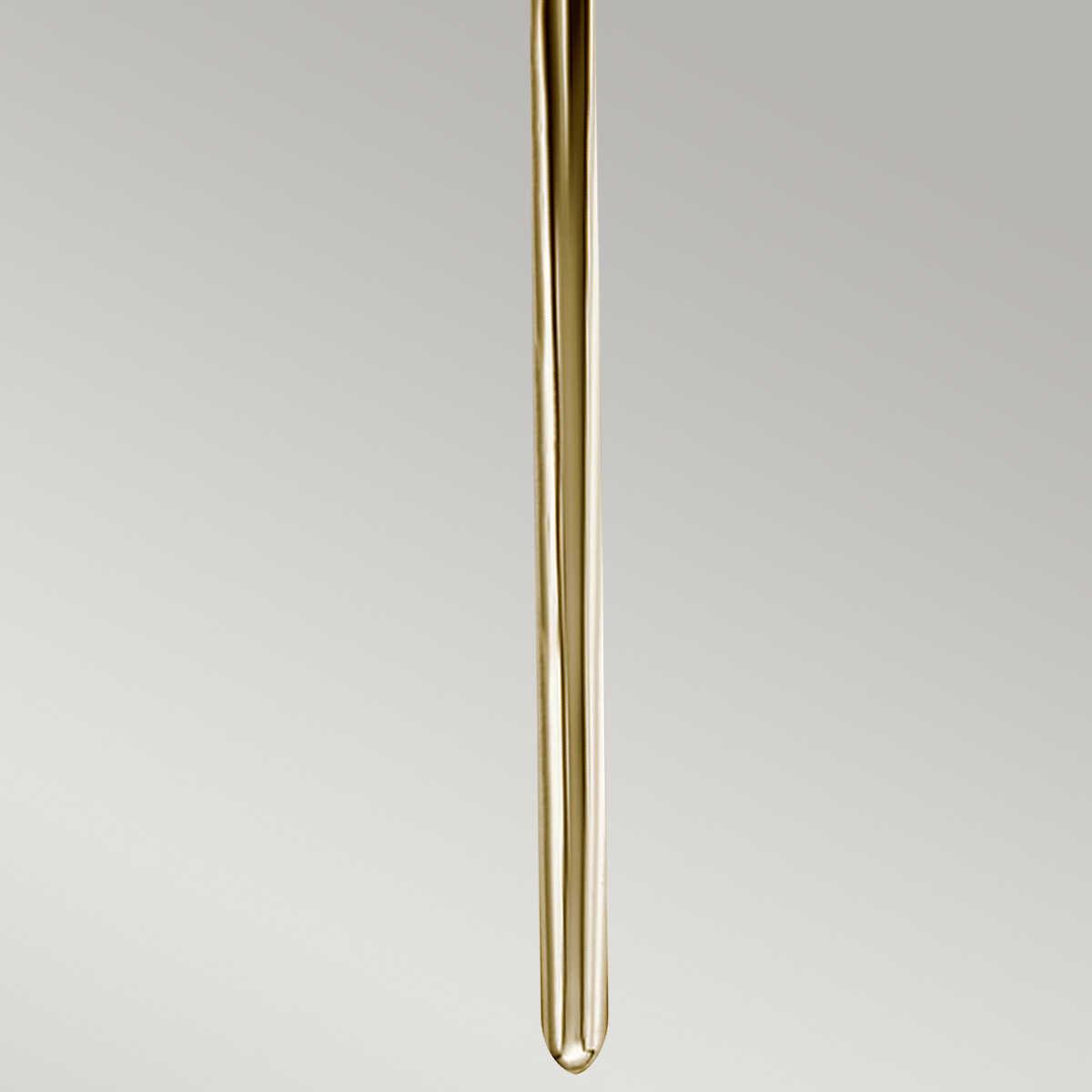 Kichler Mona 2 Light Polished Brass Bathroom Wall Light close up fitting