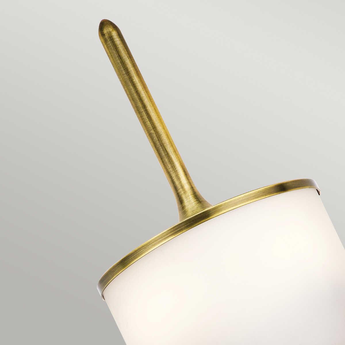 Kichler Mona 2 Light Small Natural Brass Bathroom Wall Light close up