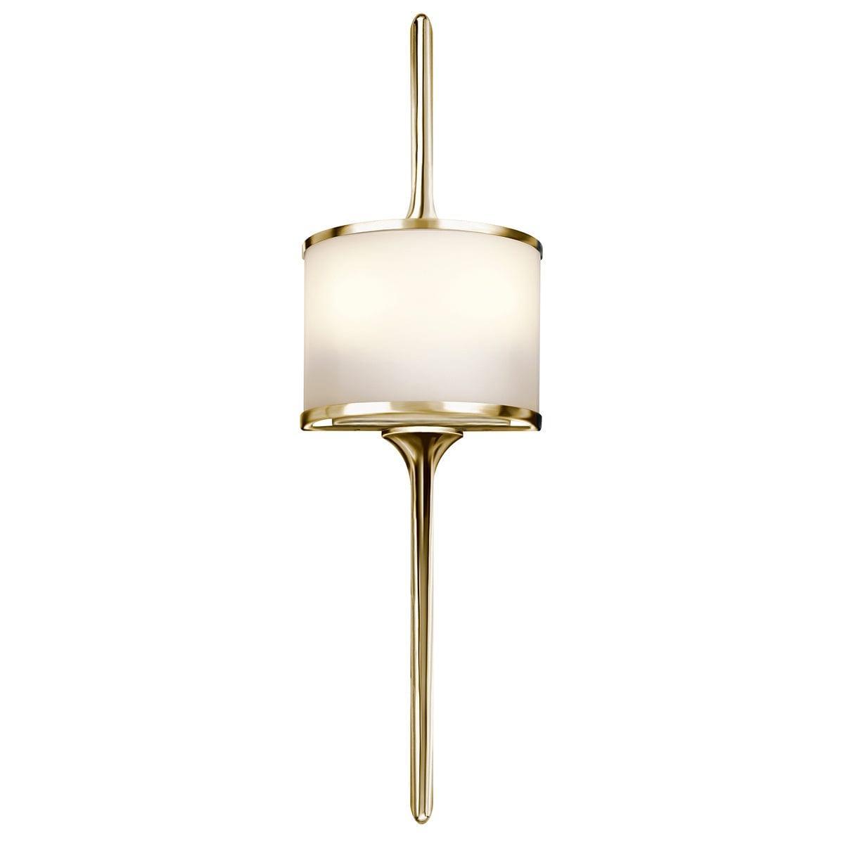 Kichler Mona 2 Light Small Polished Brass Bathroom Wall Light 1