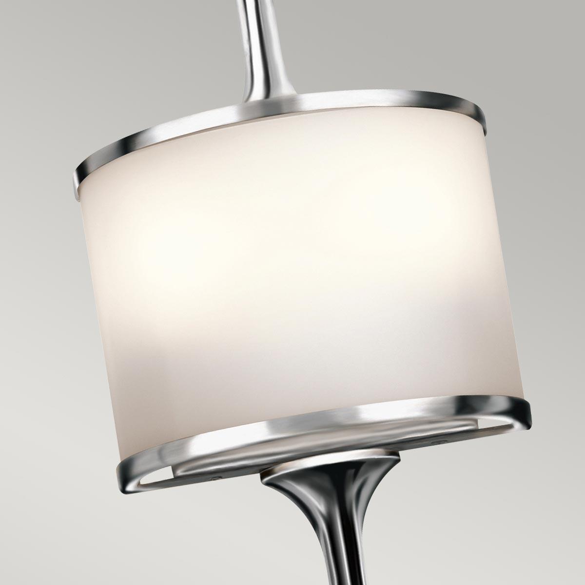 kichler mona 2 light small polished chrome bathroom wall light Close Up