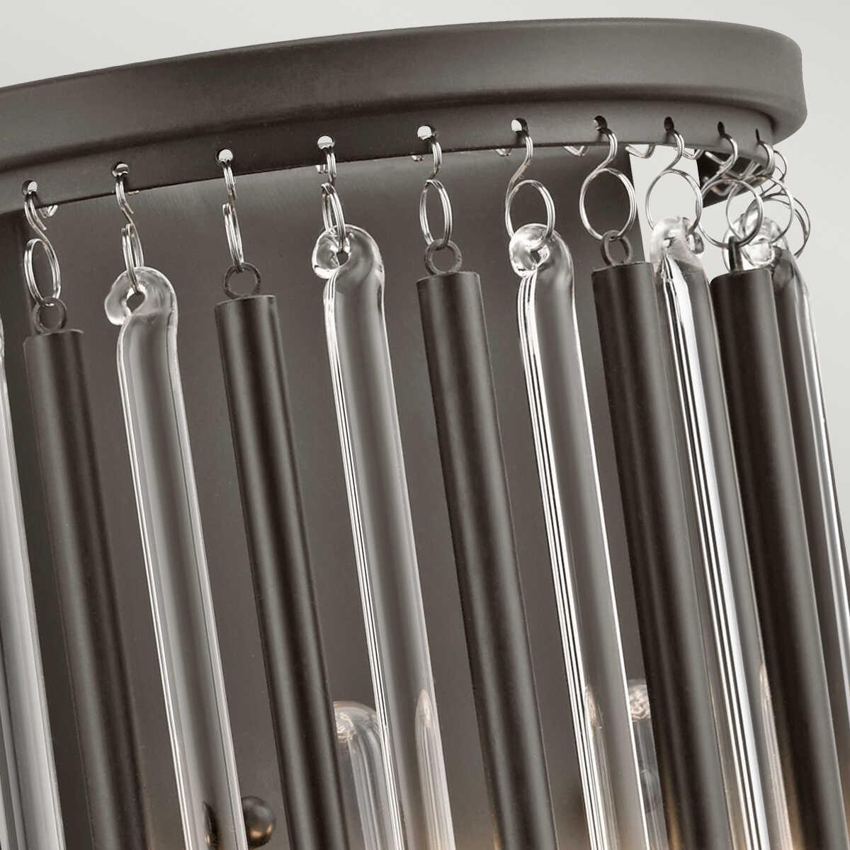 kichler piper 2 light chrome and espresso wall light IP rating image