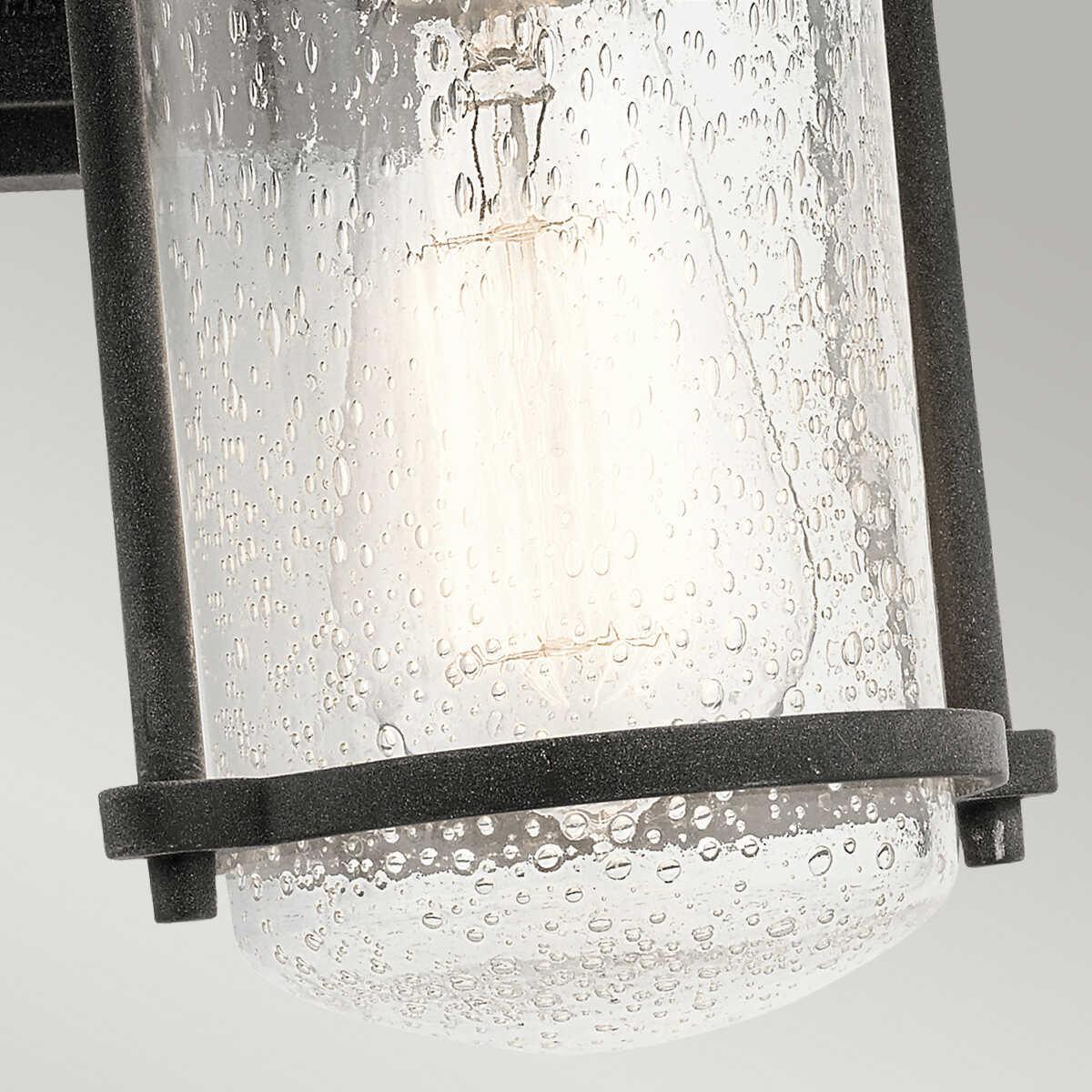 kichler riverwood medium zinc outdoor wall lantern Detailed Close Up