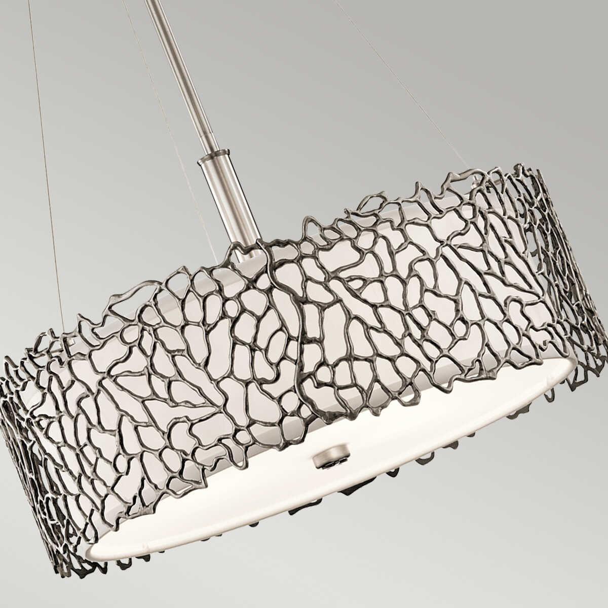 Kichler Silver Coral Duo-Mount Pendant Ceiling Light-Ceiling Pendant Lights-Elstead Lighting-6-Tiffany Lighting Direct