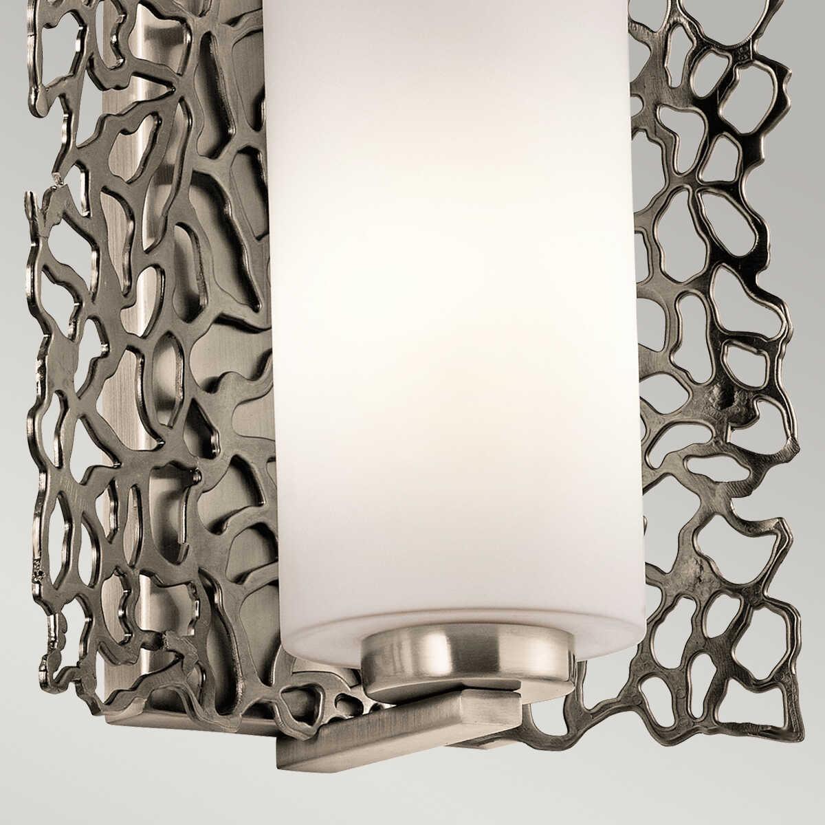 kichler silver coral wall light kl silcoral1 Living Room Close Up