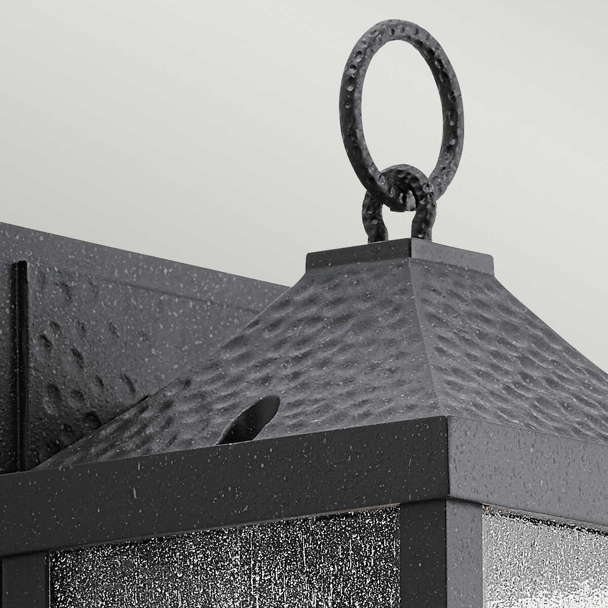 kichler springfield 1 light small black outdoor wall lantern Living Room Close Up