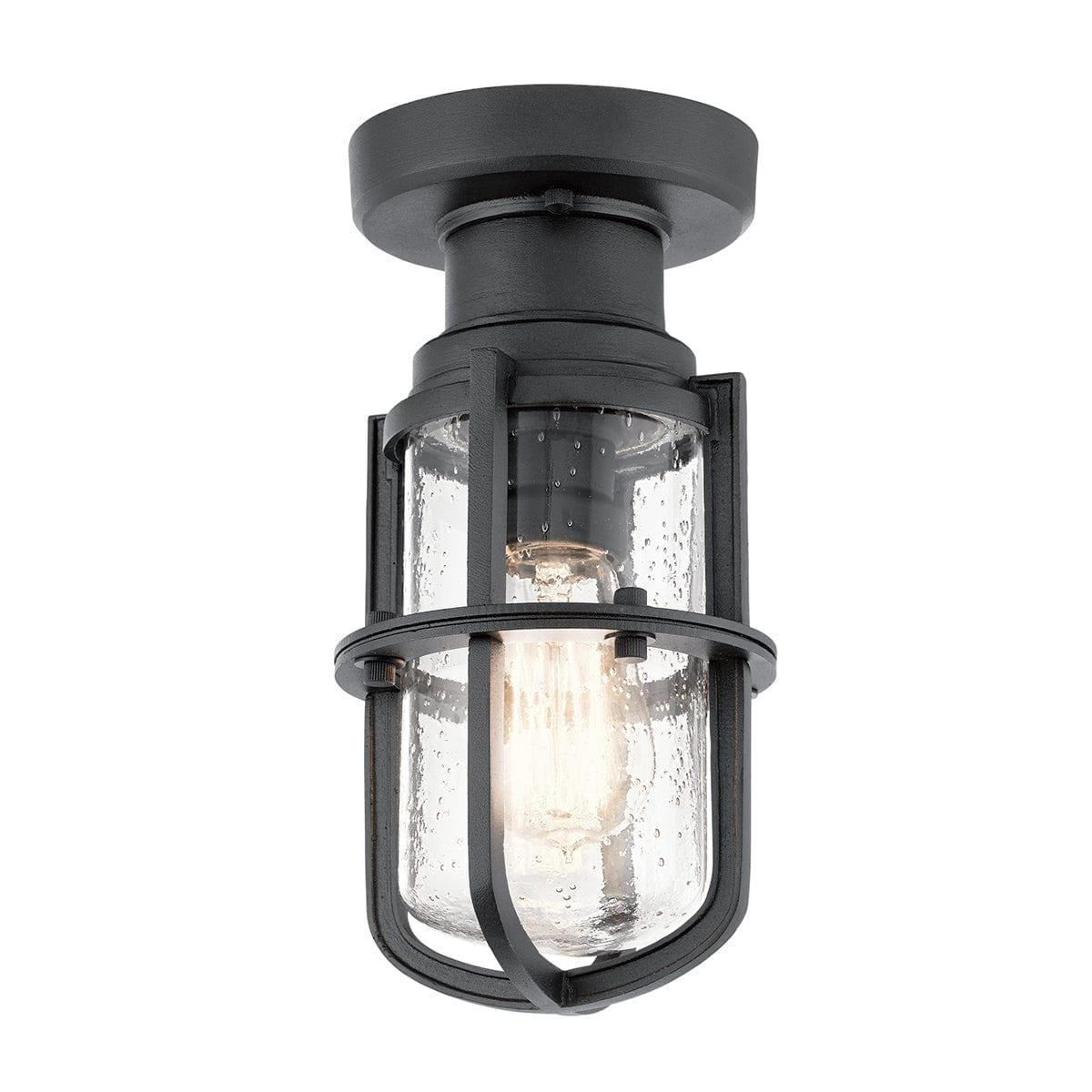 kichler suri 1 light black porch pedestal outdoor lantern