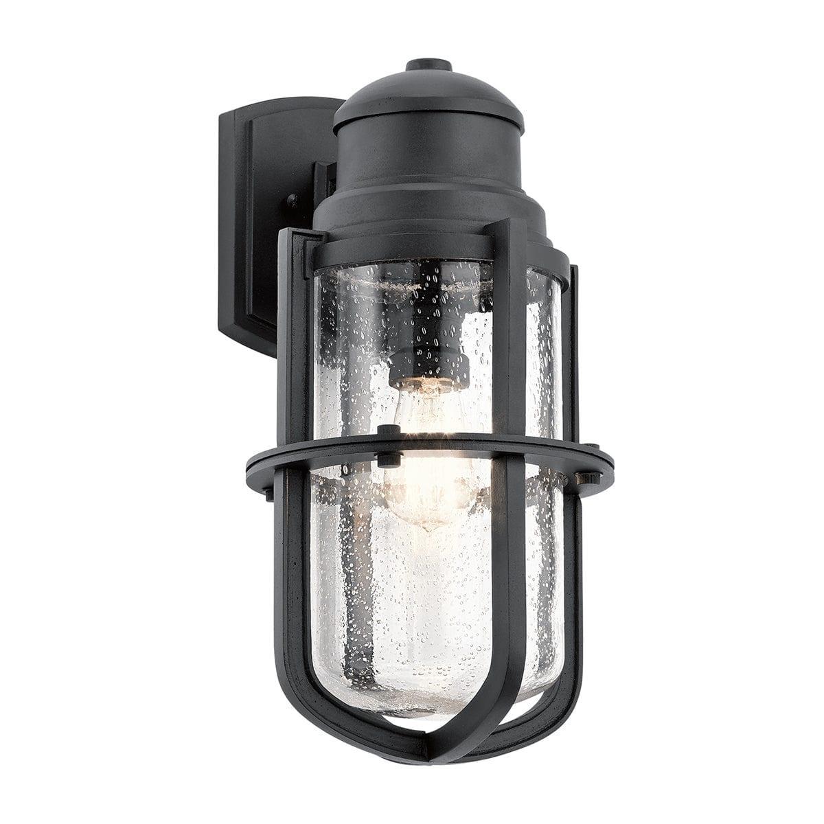 kichler suri 1 light large black outdoor wall lantern