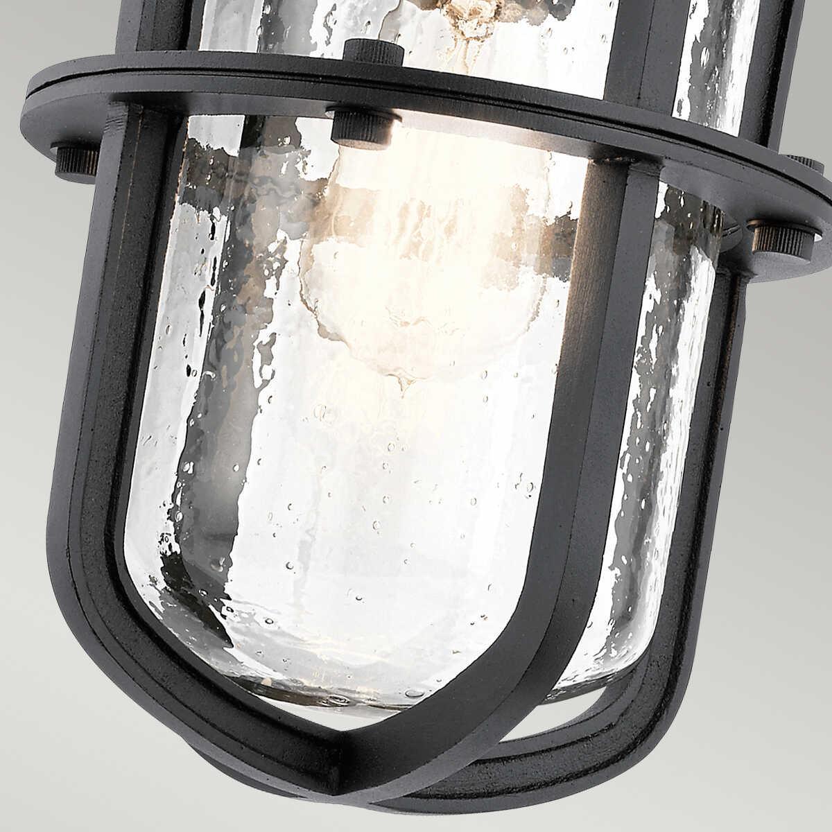 kichler suri 1 light medium outdoor wall lantern Detailed Close Up