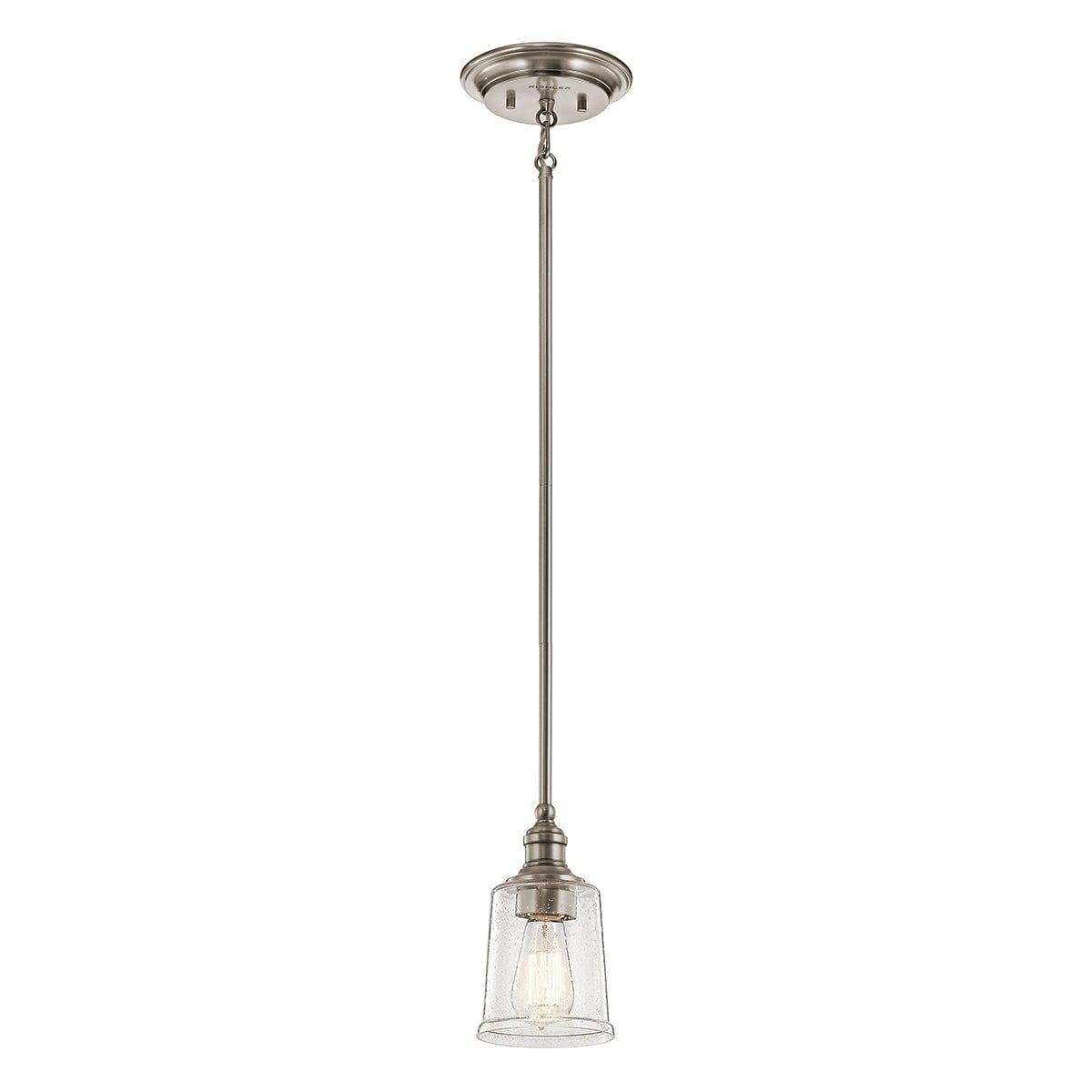 Kichler Waverly 1 Light Classic Pewter Mini Ceiling Pendant-Ceiling Pendant Lights-Elstead Lighting-1-Tiffany Lighting Direct