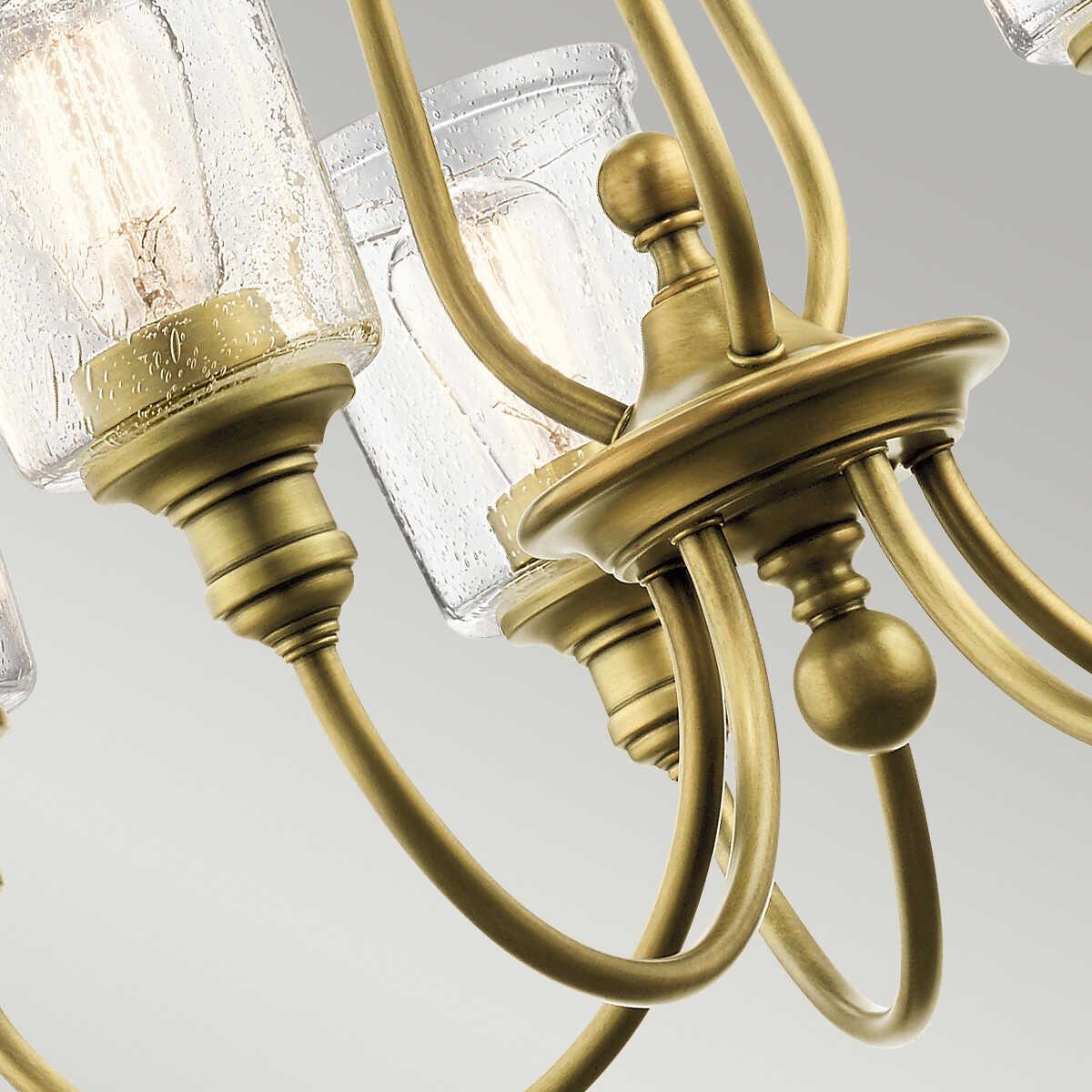 Kichler Waverly 5 Light Chandelier - Natural Brass-Elstead Lighting-2-Tiffany Lighting Direct