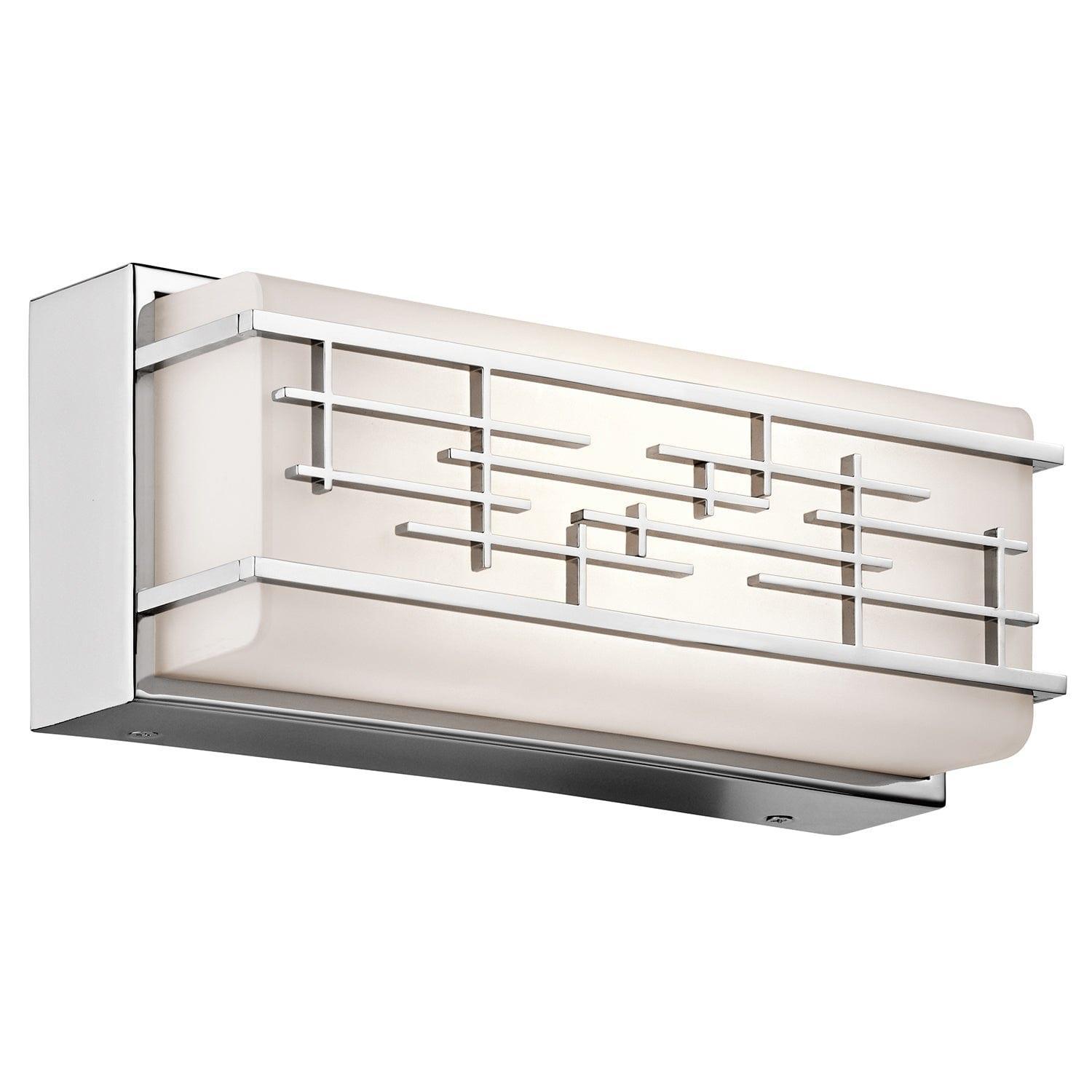 kichler zolon small chrome bathroom wall light